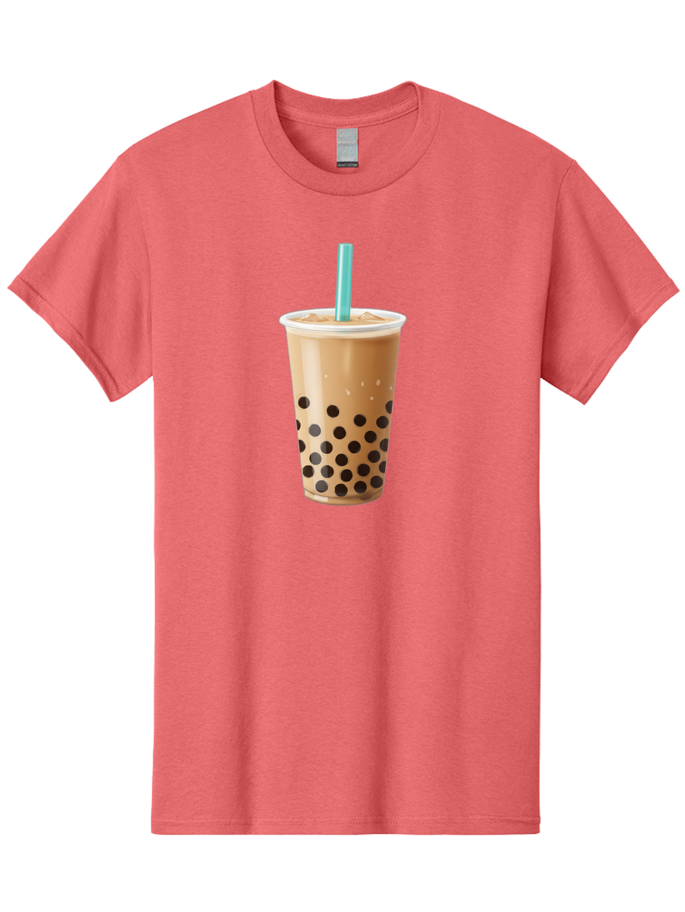 Boba-Milk-Tea Men'S Graphic Tee, 100% Cotton, Comfortable Casual Summer Wear, Machine Washable, Boba Tea, Bubble Milk Tea, Milk Tea, Tapioca Pearls, Iced Tea, Cold Brew, Refreshing Drink, Trendy Beverage, Blue Straw Bac649
