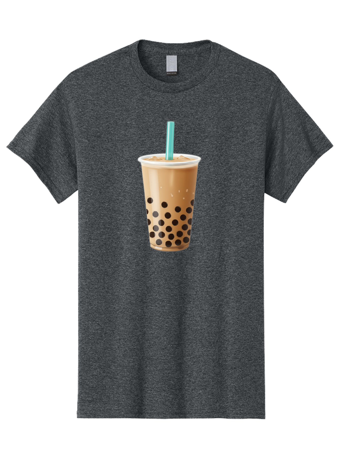 Boba-Milk-Tea Men'S Graphic Tee, 100% Cotton, Comfortable Casual Summer Wear, Machine Washable, Boba Tea, Bubble Milk Tea, Milk Tea, Tapioca Pearls, Iced Tea, Cold Brew, Refreshing Drink, Trendy Beverage, Blue Straw Bac649
