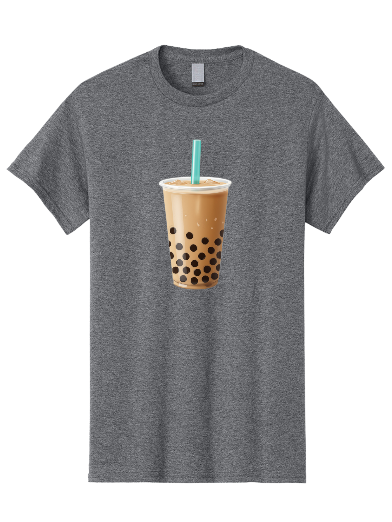 Boba-Milk-Tea Men'S Graphic Tee, 100% Cotton, Comfortable Casual Summer Wear, Machine Washable, Boba Tea, Bubble Milk Tea, Milk Tea, Tapioca Pearls, Iced Tea, Cold Brew, Refreshing Drink, Trendy Beverage, Blue Straw Bac649
