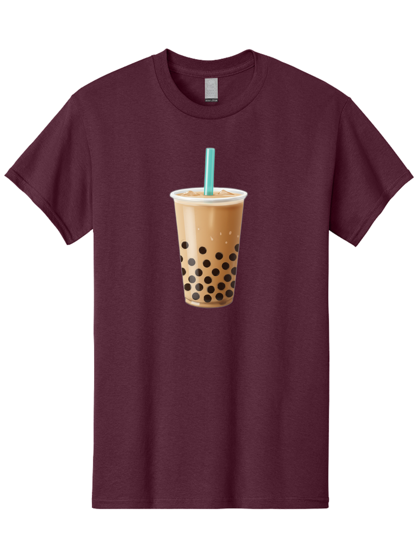 Boba-Milk-Tea Men'S Graphic Tee, 100% Cotton, Comfortable Casual Summer Wear, Machine Washable, Boba Tea, Bubble Milk Tea, Milk Tea, Tapioca Pearls, Iced Tea, Cold Brew, Refreshing Drink, Trendy Beverage, Blue Straw Bac649