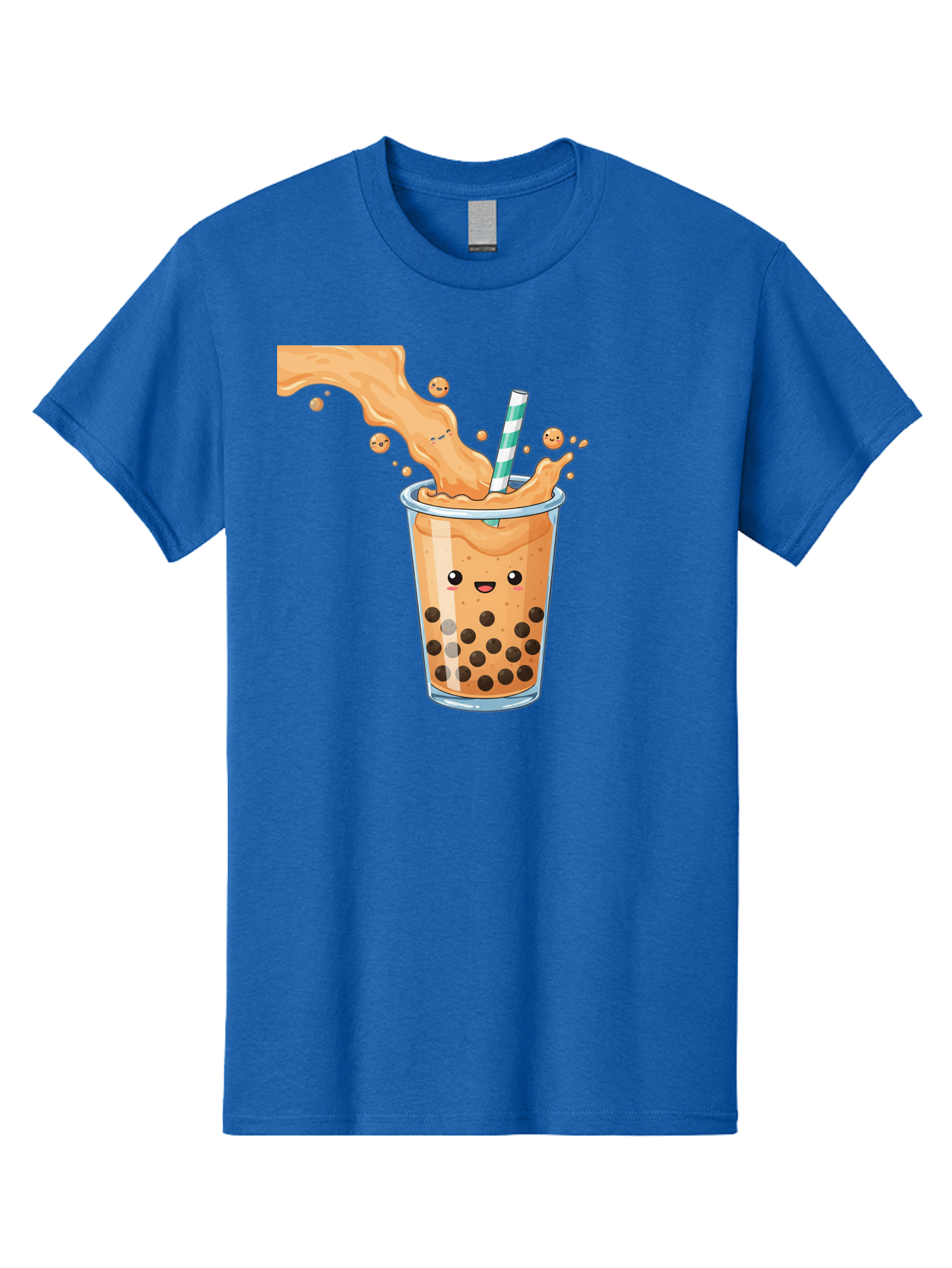 Boba-Tea-11 Men'S Graphic Tee, 100% Cotton, Comfortable Casual Summer Wear, Machine Washable, Boba Tea, Milk Tea, Bubble Tea, Tapioca Pearls, Cartoon Illustration, Refreshing Drink, Tea Time, Kawaii Culture, Fun Beverage Bac652