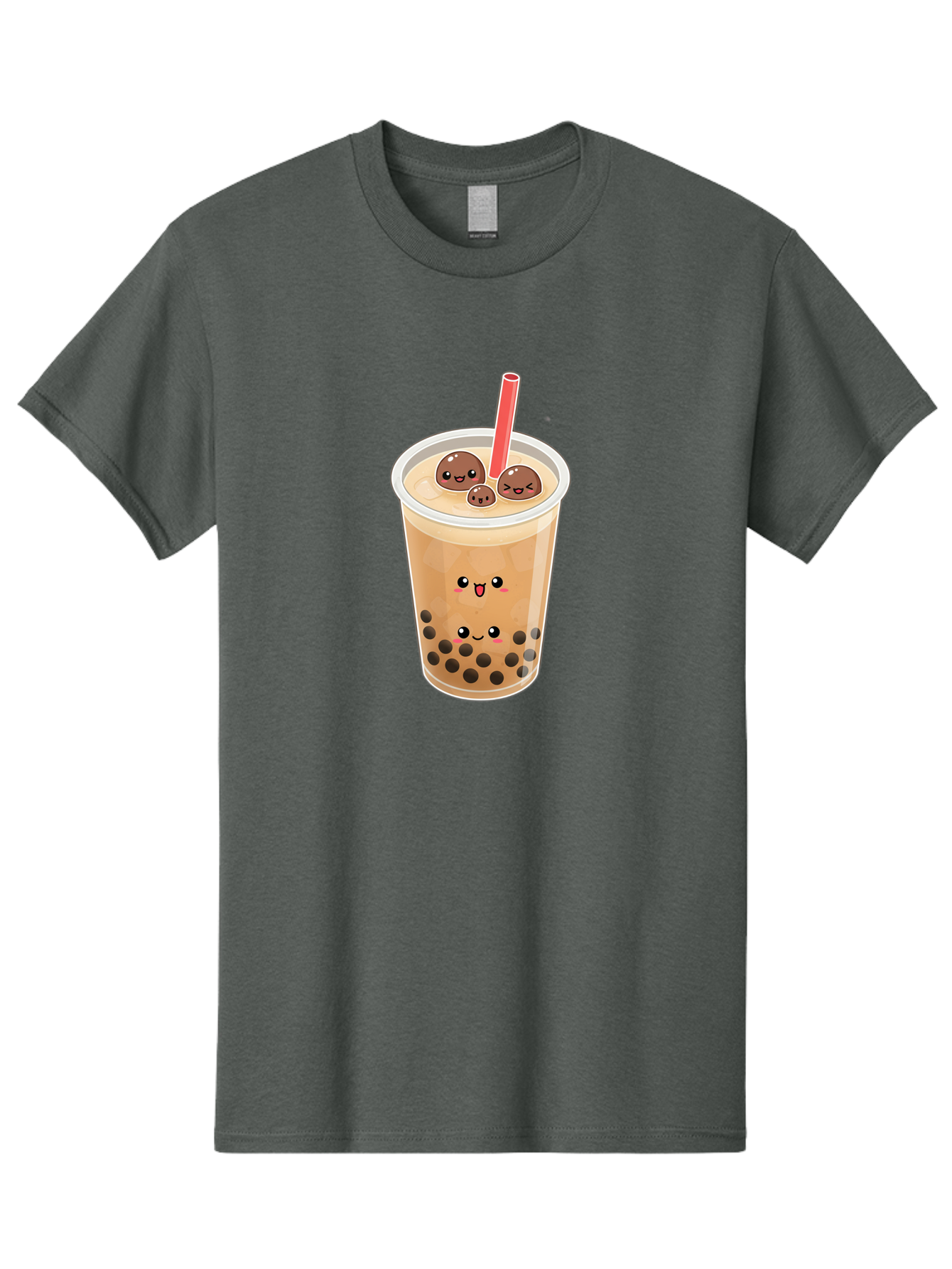 Boba-Tea-13 Men'S Graphic Tee, 100% Cotton, Comfortable Casual Summer Wear, Machine Washable, Boba Tea, Bubble Tea, Cartoon Drink, Cute Beverage, Milky Tea, Tea Time, Boba Pearls, Sweet Treat, Cartoon Style, Adorable Drink, Tasty Boba, Bac654