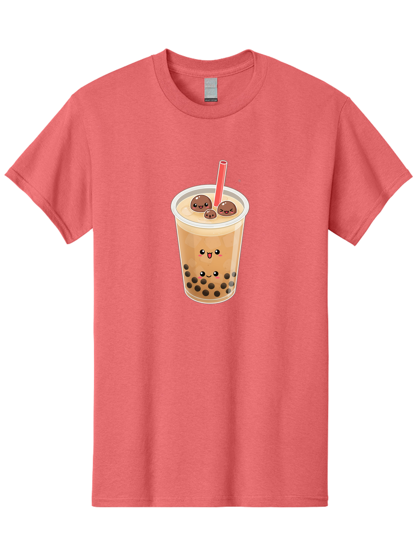Boba-Tea-13 Men'S Graphic Tee, 100% Cotton, Comfortable Casual Summer Wear, Machine Washable, Boba Tea, Bubble Tea, Cartoon Drink, Cute Beverage, Milky Tea, Tea Time, Boba Pearls, Sweet Treat, Cartoon Style, Adorable Drink, Tasty Boba, Bac654