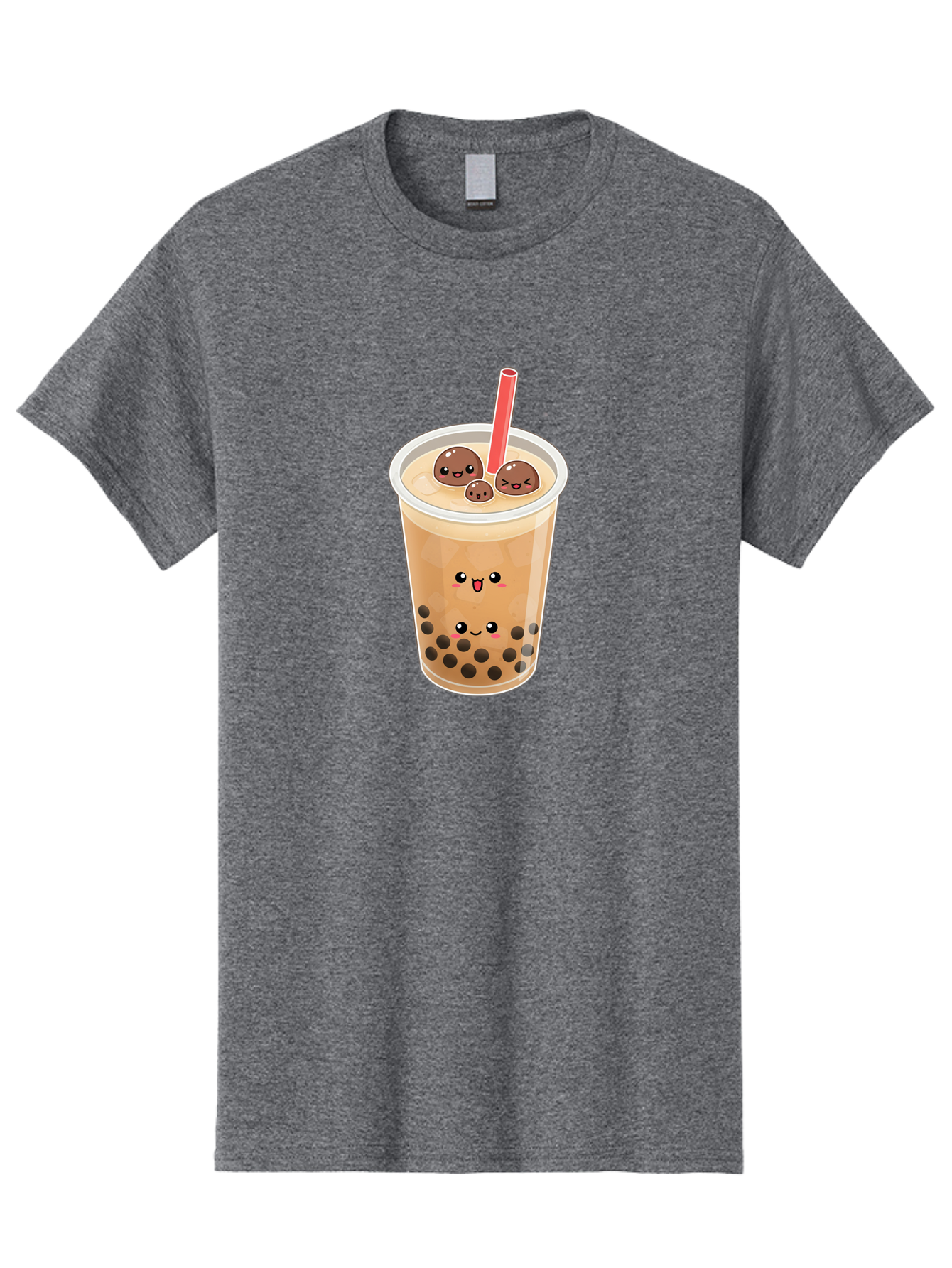 Boba-Tea-13 Men'S Graphic Tee, 100% Cotton, Comfortable Casual Summer Wear, Machine Washable, Boba Tea, Bubble Tea, Cartoon Drink, Cute Beverage, Milky Tea, Tea Time, Boba Pearls, Sweet Treat, Cartoon Style, Adorable Drink, Tasty Boba, Bac654