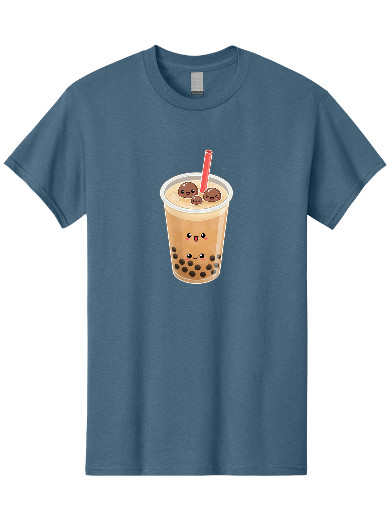 Boba-Tea-13 Men'S Graphic Tee, 100% Cotton, Comfortable Casual Summer Wear, Machine Washable, Boba Tea, Bubble Tea, Cartoon Drink, Cute Beverage, Milky Tea, Tea Time, Boba Pearls, Sweet Treat, Cartoon Style, Adorable Drink, Tasty Boba, Bac654