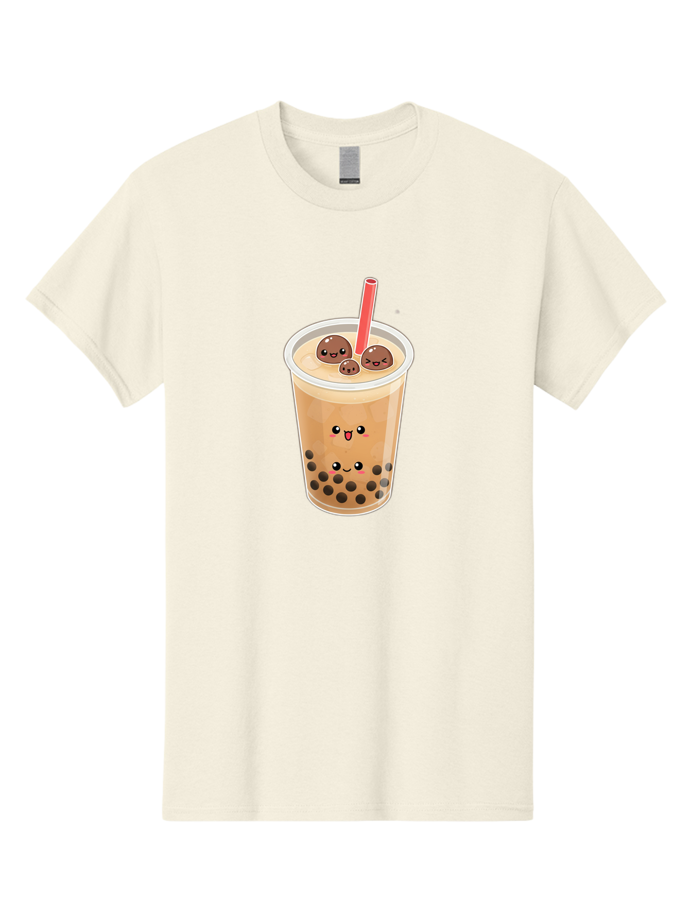 Boba-Tea-13 Men'S Graphic Tee, 100% Cotton, Comfortable Casual Summer Wear, Machine Washable, Boba Tea, Bubble Tea, Cartoon Drink, Cute Beverage, Milky Tea, Tea Time, Boba Pearls, Sweet Treat, Cartoon Style, Adorable Drink, Tasty Boba, Bac654