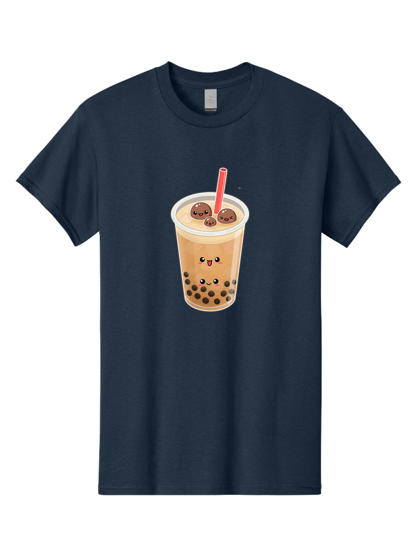 Boba-Tea-13 Men'S Graphic Tee, 100% Cotton, Comfortable Casual Summer Wear, Machine Washable, Boba Tea, Bubble Tea, Cartoon Drink, Cute Beverage, Milky Tea, Tea Time, Boba Pearls, Sweet Treat, Cartoon Style, Adorable Drink, Tasty Boba, Bac654