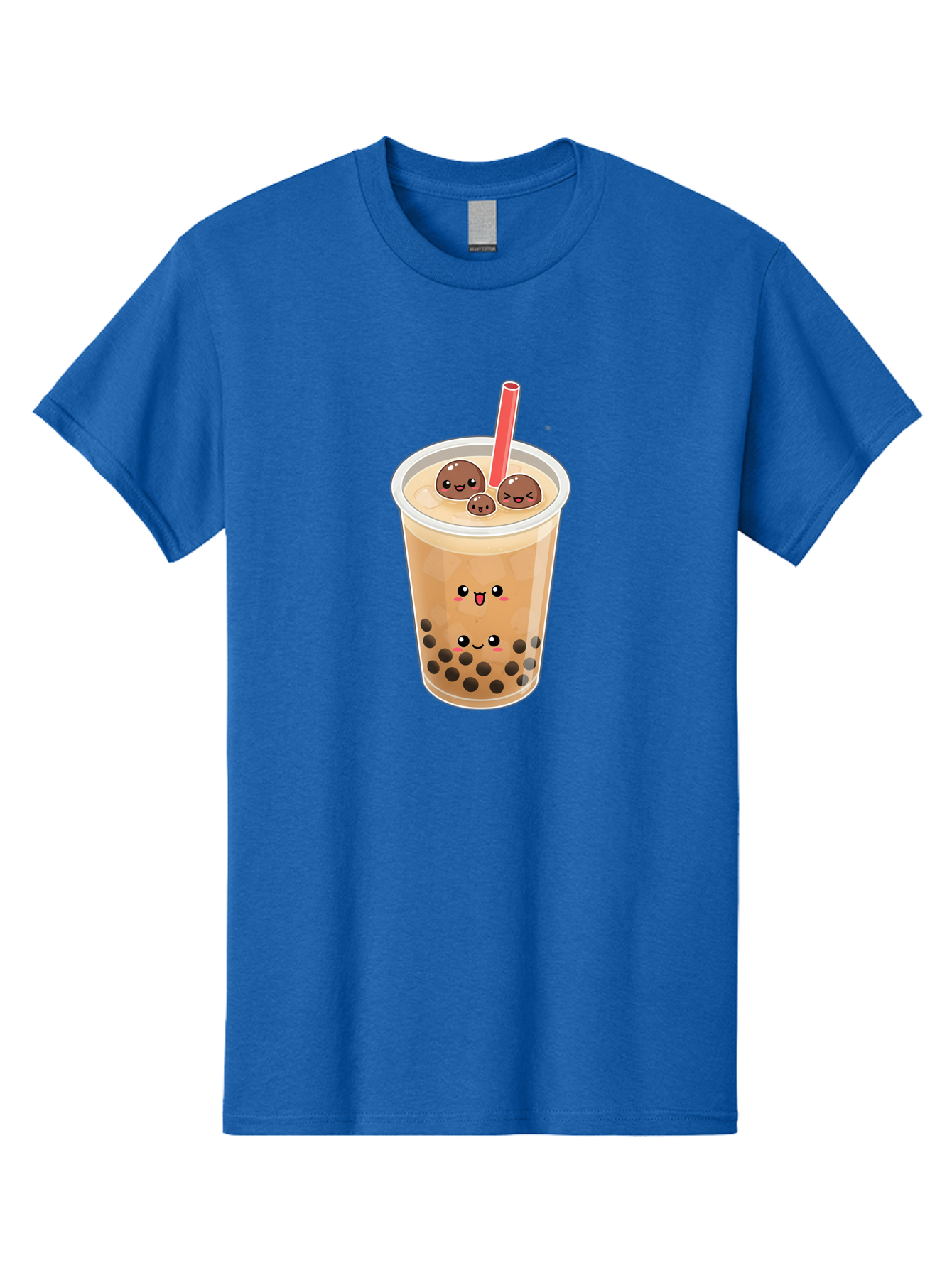 Boba-Tea-13 Men'S Graphic Tee, 100% Cotton, Comfortable Casual Summer Wear, Machine Washable, Boba Tea, Bubble Tea, Cartoon Drink, Cute Beverage, Milky Tea, Tea Time, Boba Pearls, Sweet Treat, Cartoon Style, Adorable Drink, Tasty Boba, Bac654