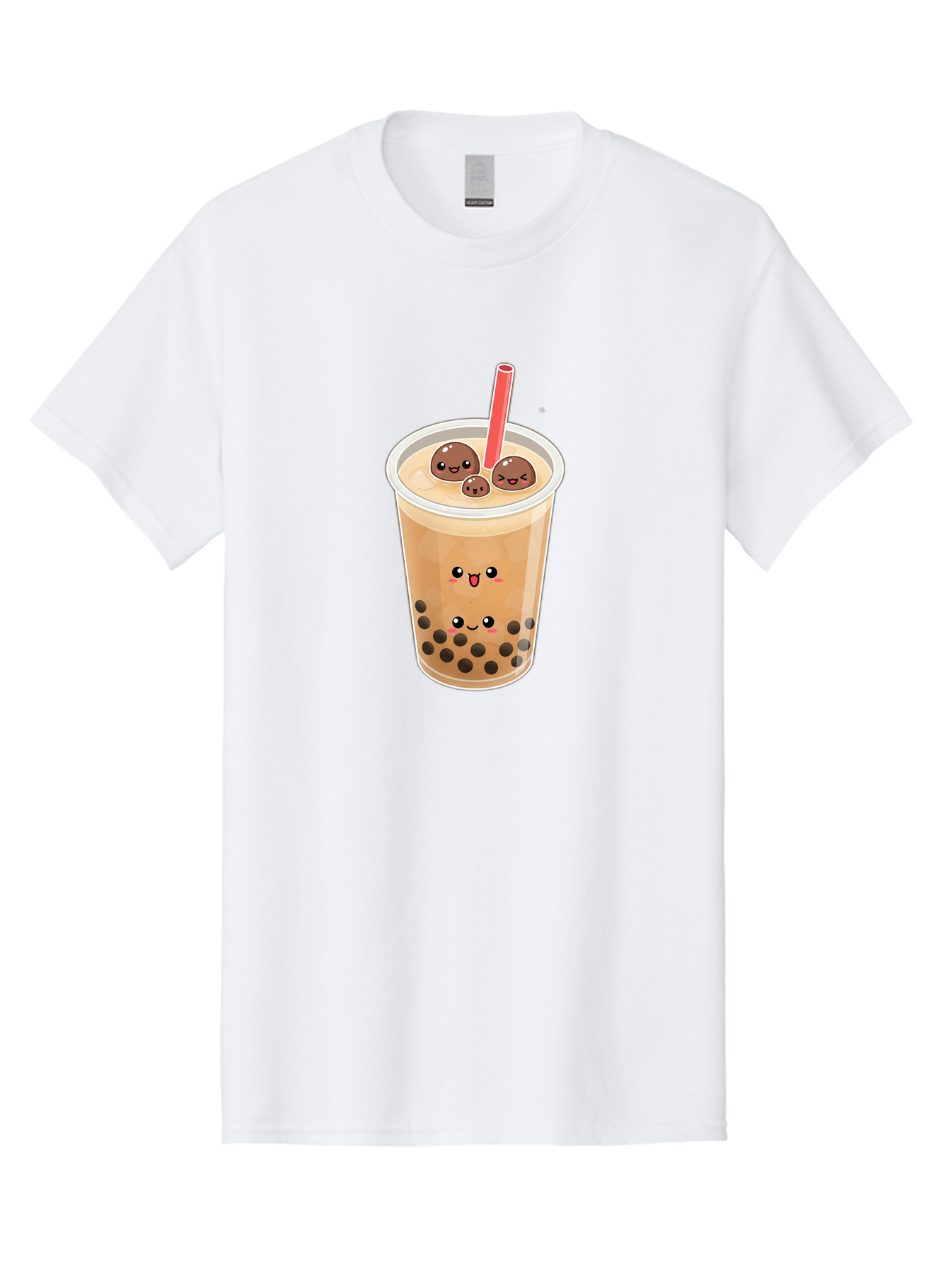 Boba-Tea-13 Men'S Graphic Tee, 100% Cotton, Comfortable Casual Summer Wear, Machine Washable, Boba Tea, Bubble Tea, Cartoon Drink, Cute Beverage, Milky Tea, Tea Time, Boba Pearls, Sweet Treat, Cartoon Style, Adorable Drink, Tasty Boba, Bac654