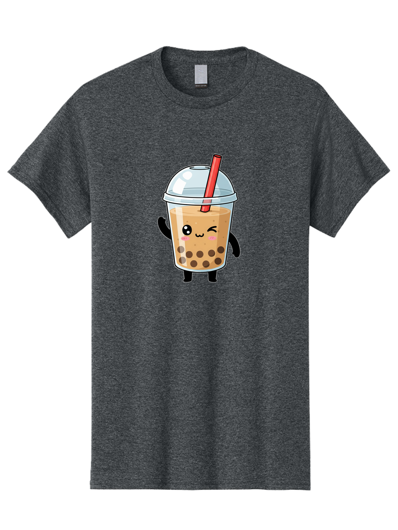 Boba-Tea-14 Men'S Graphic Tee, 100% Cotton, Comfortable Casual Summer Wear, Machine Washable, Cute Boba Tea, Kawaii Boba, Iced Tea, Bubble Tea, Boba Drink, Milk Tea, Cartoon Character, Adorable Beverage, Fun Drink Bac655