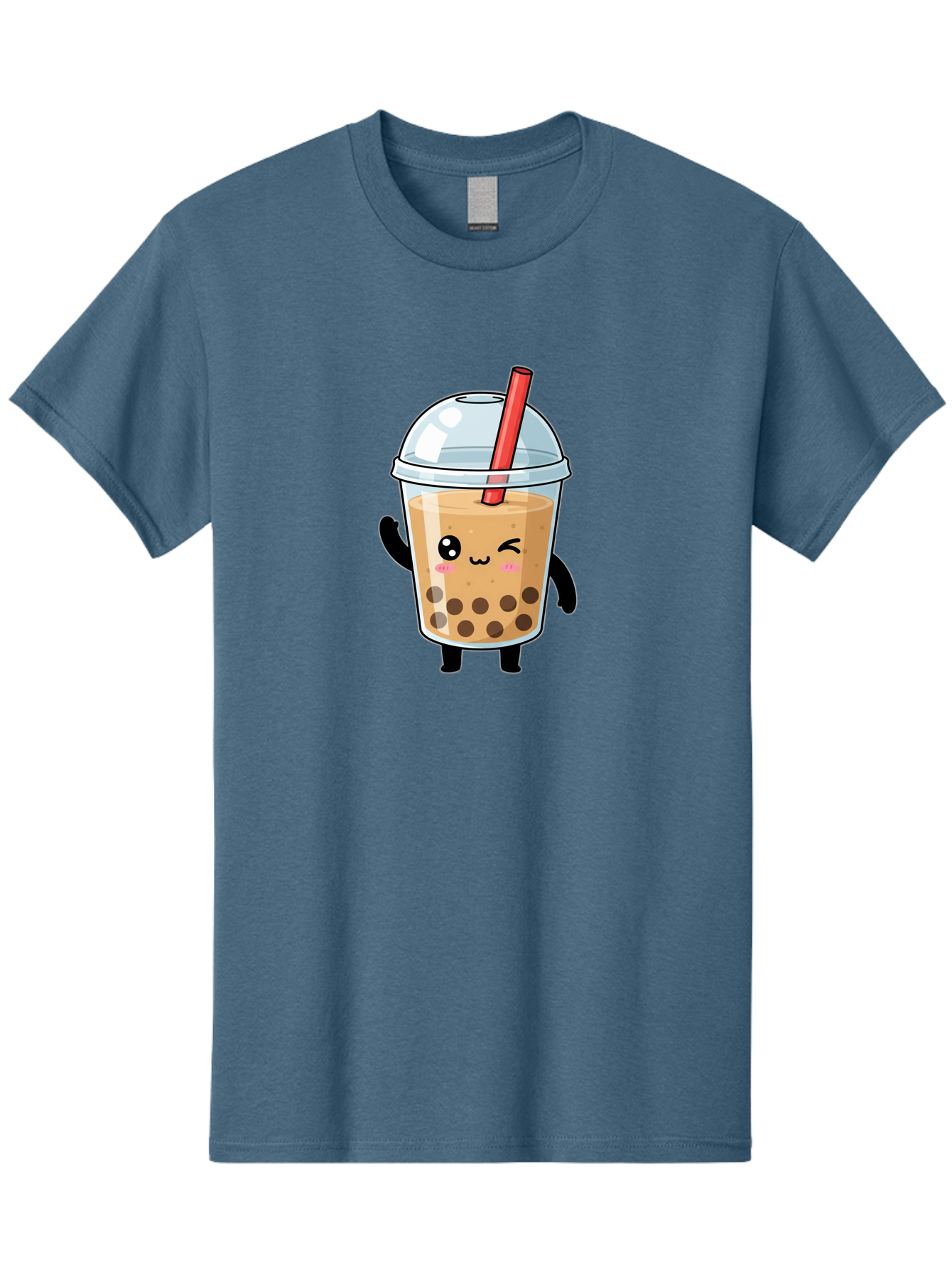 Boba-Tea-14 Men'S Graphic Tee, 100% Cotton, Comfortable Casual Summer Wear, Machine Washable, Cute Boba Tea, Kawaii Boba, Iced Tea, Bubble Tea, Boba Drink, Milk Tea, Cartoon Character, Adorable Beverage, Fun Drink Bac655
