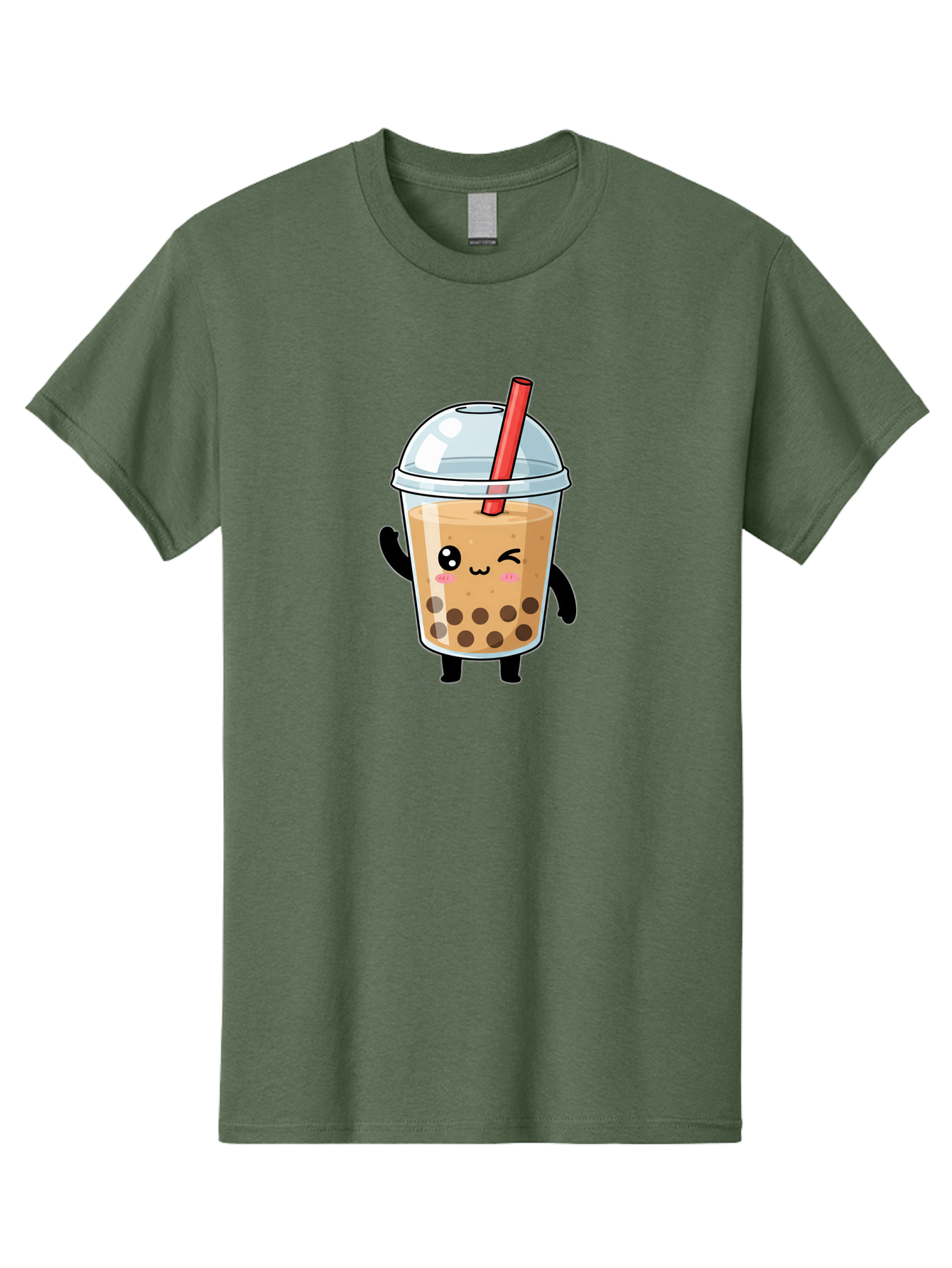 Boba-Tea-14 Men'S Graphic Tee, 100% Cotton, Comfortable Casual Summer Wear, Machine Washable, Cute Boba Tea, Kawaii Boba, Iced Tea, Bubble Tea, Boba Drink, Milk Tea, Cartoon Character, Adorable Beverage, Fun Drink Bac655