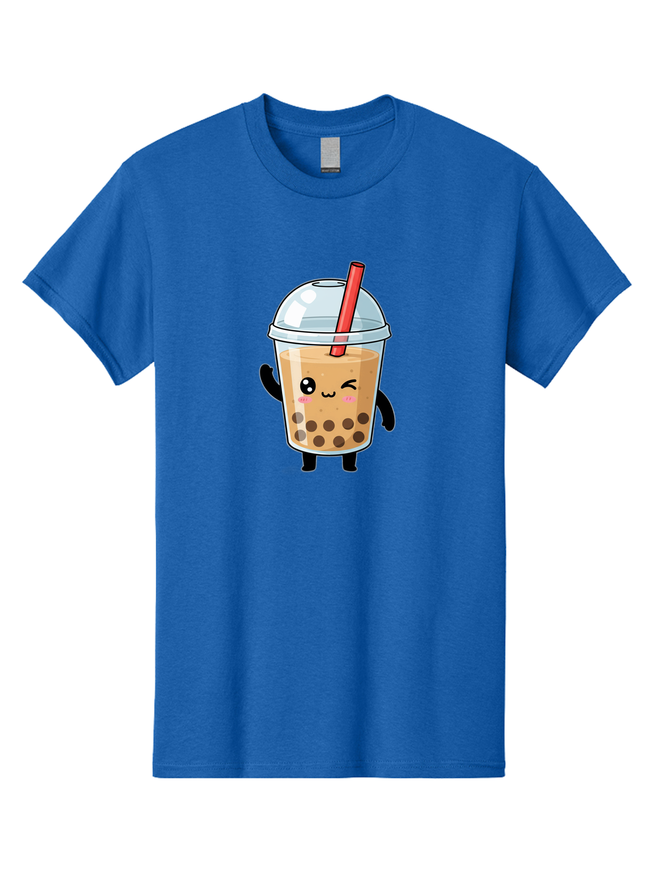 Boba-Tea-14 Men'S Graphic Tee, 100% Cotton, Comfortable Casual Summer Wear, Machine Washable, Cute Boba Tea, Kawaii Boba, Iced Tea, Bubble Tea, Boba Drink, Milk Tea, Cartoon Character, Adorable Beverage, Fun Drink Bac655