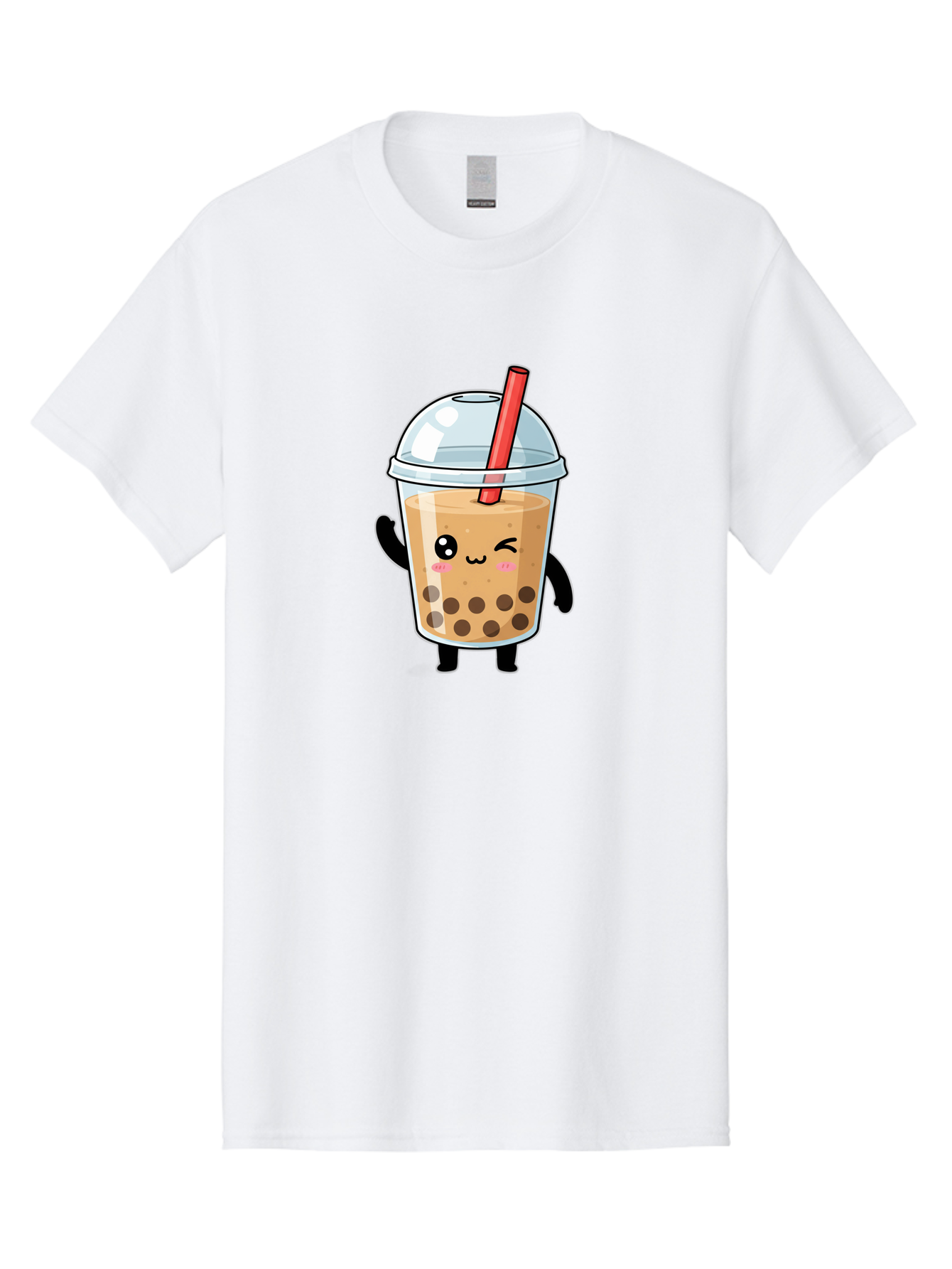 Boba-Tea-14 Men'S Graphic Tee, 100% Cotton, Comfortable Casual Summer Wear, Machine Washable, Cute Boba Tea, Kawaii Boba, Iced Tea, Bubble Tea, Boba Drink, Milk Tea, Cartoon Character, Adorable Beverage, Fun Drink Bac655