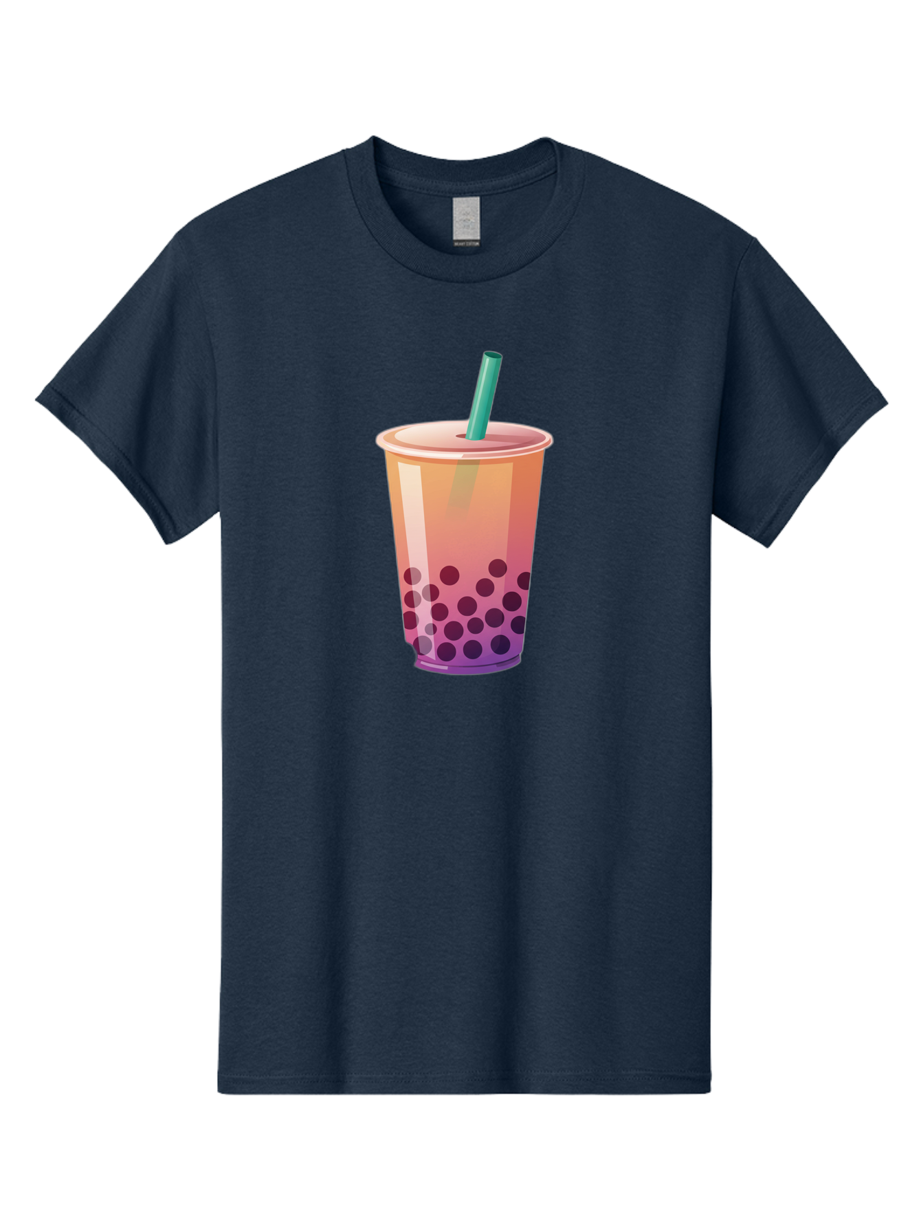 Boba-Tea-3 Men'S Graphic Tee, 100% Cotton, Comfortable Casual Summer Wear, Machine Washable, Bubble Tea, Boba Tea, Pink Tea, Straw, Tapioca Pearls, Milk Tea, Tea Drink, Refreshing Beverage, Sweet Treat Bac661