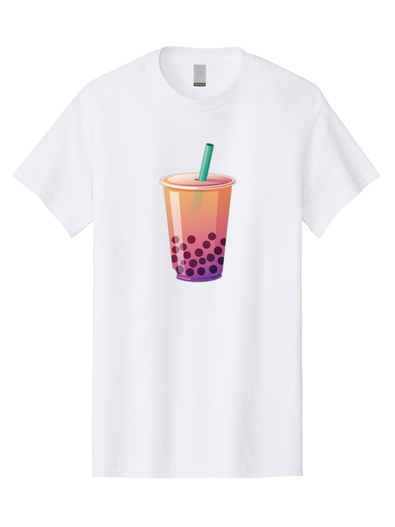 Boba-Tea-3 Men'S Graphic Tee, 100% Cotton, Comfortable Casual Summer Wear, Machine Washable, Bubble Tea, Boba Tea, Pink Tea, Straw, Tapioca Pearls, Milk Tea, Tea Drink, Refreshing Beverage, Sweet Treat Bac661