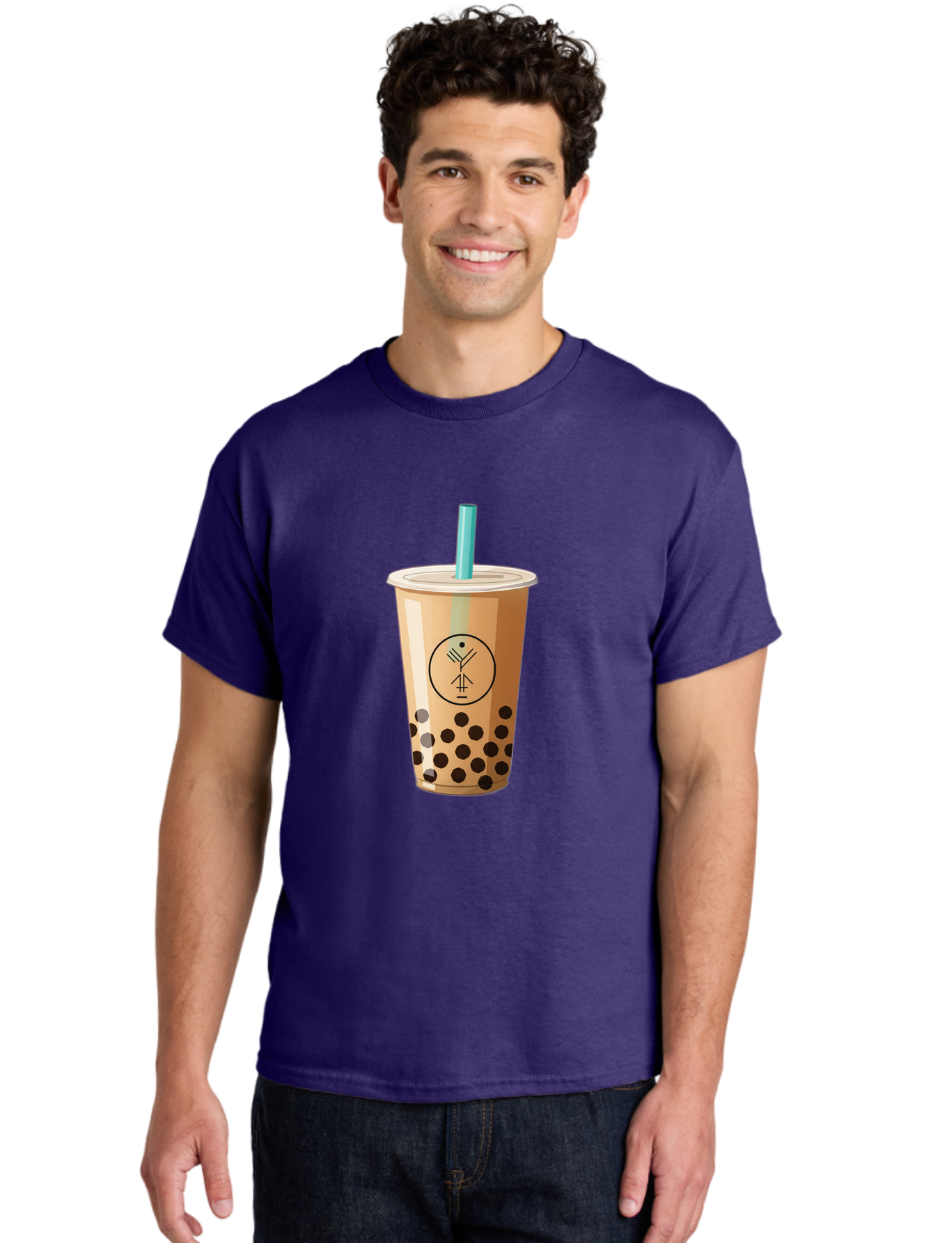 Boba-Tea-5 Men'S Graphic Tee, 100% Cotton, Comfortable Casual Summer Wear, Machine Washable, Milk Tea, Boba Drink, Bubble Tea, Tea With Tapioca Pearls, Cold Beverage, Refreshing Drink, Asian-Inspired, Trendy Drink, Iced Tea, Creamy Texture, Bac663