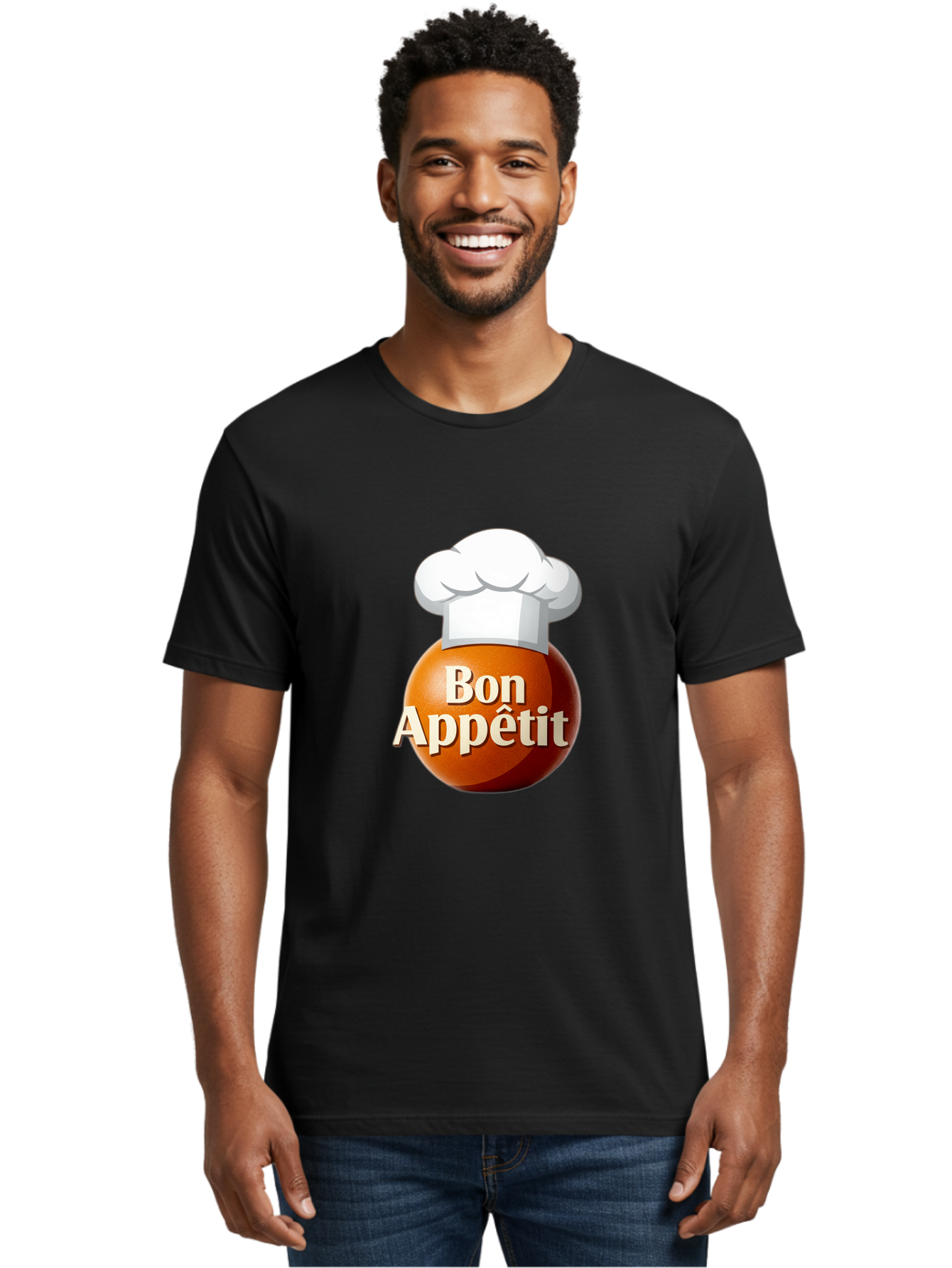 Bon-Appetit-1 Men'S Graphic Tee, 100% Cotton, Comfortable Casual Summer Wear, Machine Washable, Bon Appetit, Chef Hat, Cooking, Cuisine, Culinary Arts, Chef'S Hat, Gourmet, Fine Dining, Restaurant, Culinary Delights, Foodie, Epicure Bac676