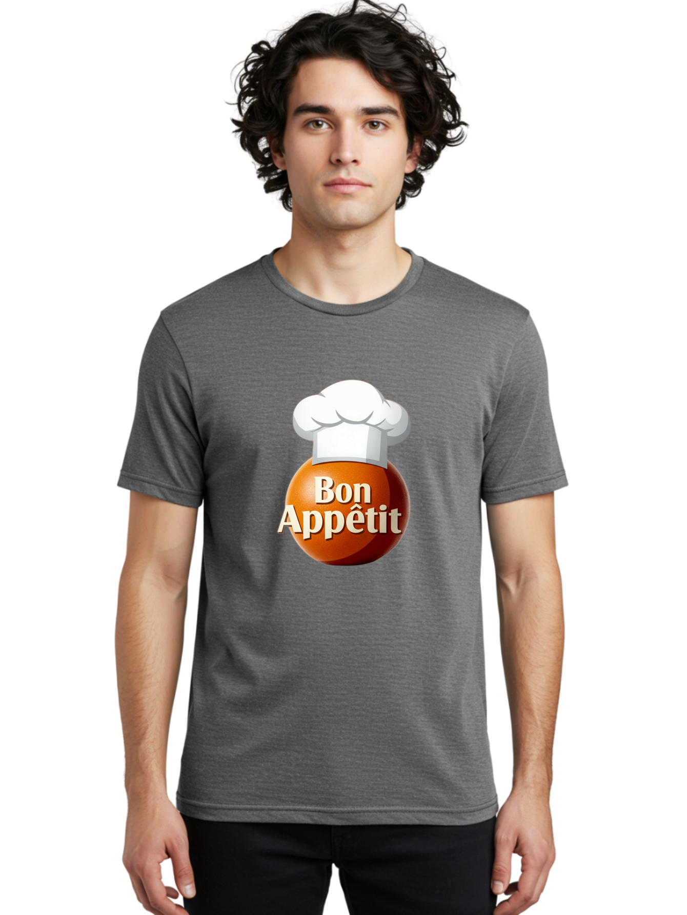 Bon-Appetit-1 Men'S Graphic Tee, 100% Cotton, Comfortable Casual Summer Wear, Machine Washable, Bon Appetit, Chef Hat, Cooking, Cuisine, Culinary Arts, Chef'S Hat, Gourmet, Fine Dining, Restaurant, Culinary Delights, Foodie, Epicure Bac676