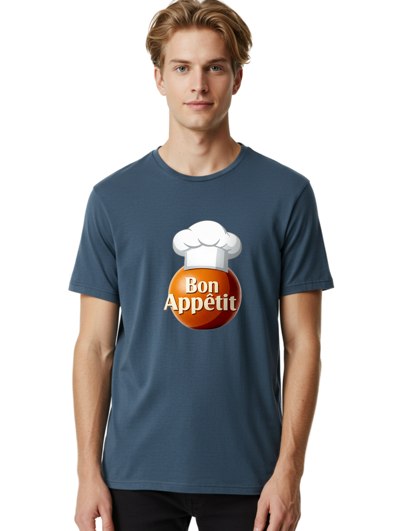 Bon-Appetit-1 Men'S Graphic Tee, 100% Cotton, Comfortable Casual Summer Wear, Machine Washable, Bon Appetit, Chef Hat, Cooking, Cuisine, Culinary Arts, Chef'S Hat, Gourmet, Fine Dining, Restaurant, Culinary Delights, Foodie, Epicure Bac676