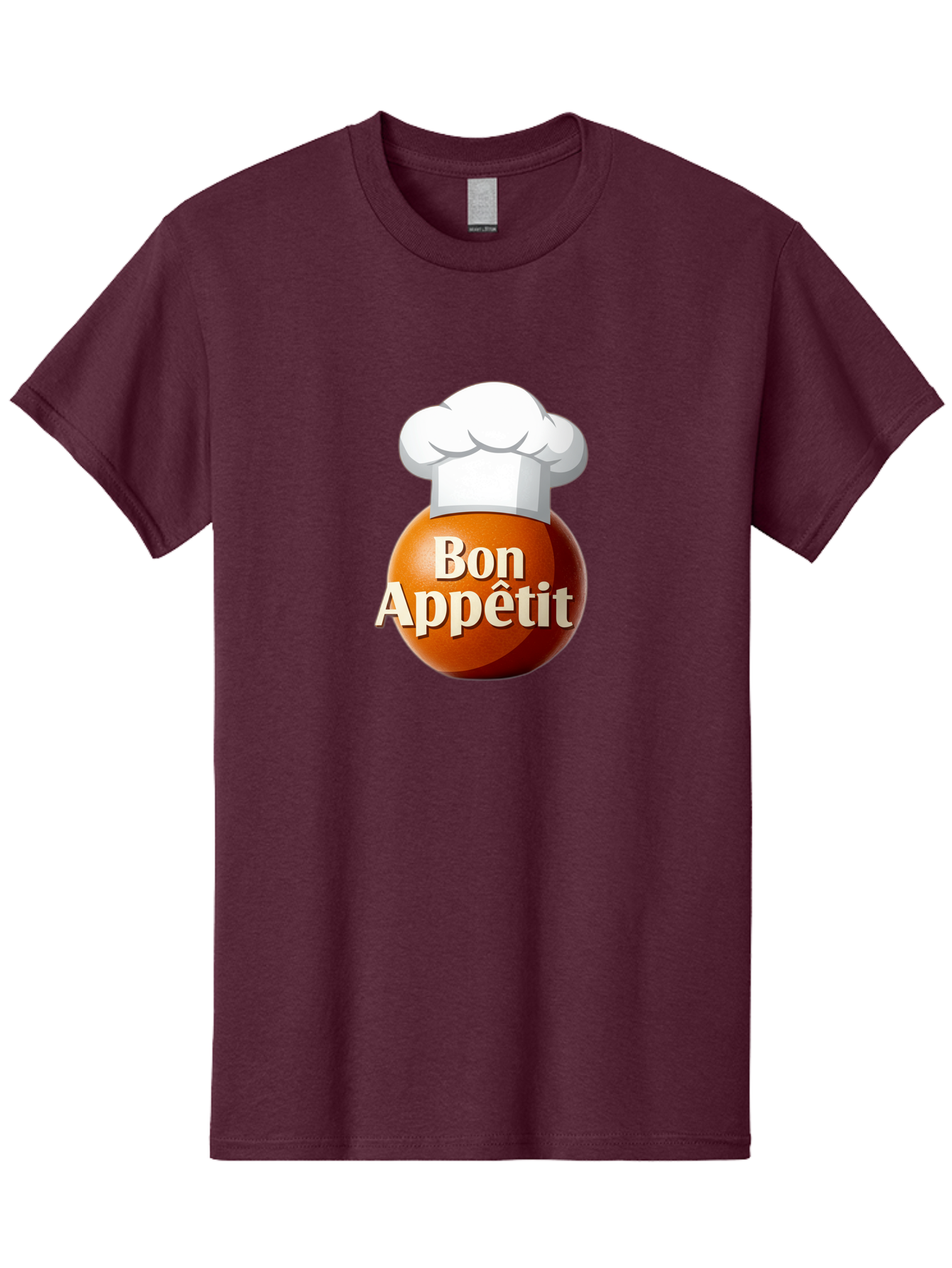 Bon-Appetit-1 Men'S Graphic Tee, 100% Cotton, Comfortable Casual Summer Wear, Machine Washable, Bon Appetit, Chef Hat, Cooking, Cuisine, Culinary Arts, Chef'S Hat, Gourmet, Fine Dining, Restaurant, Culinary Delights, Foodie, Epicure Bac676