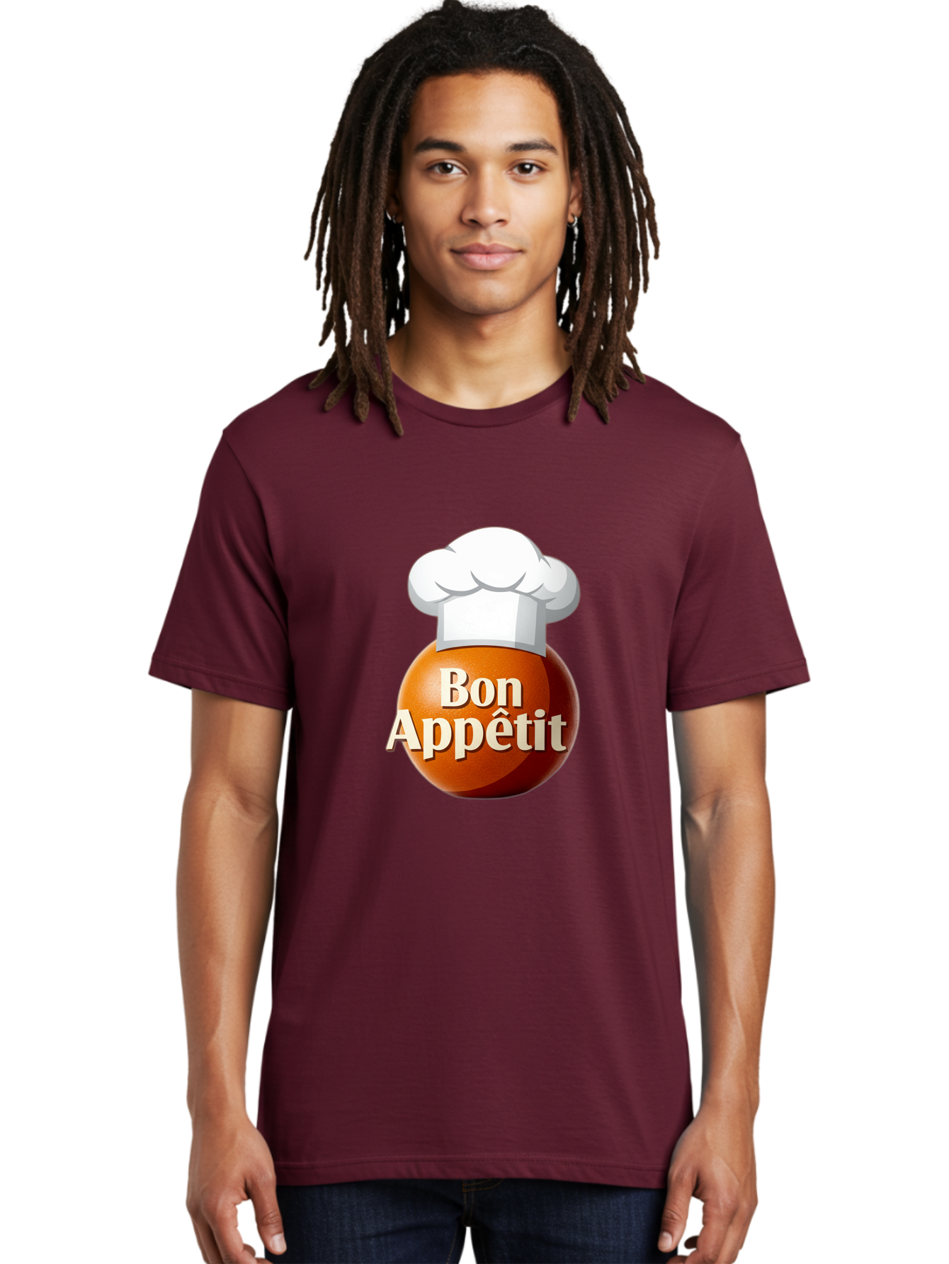 Bon-Appetit-1 Men'S Graphic Tee, 100% Cotton, Comfortable Casual Summer Wear, Machine Washable, Bon Appetit, Chef Hat, Cooking, Cuisine, Culinary Arts, Chef'S Hat, Gourmet, Fine Dining, Restaurant, Culinary Delights, Foodie, Epicure Bac676