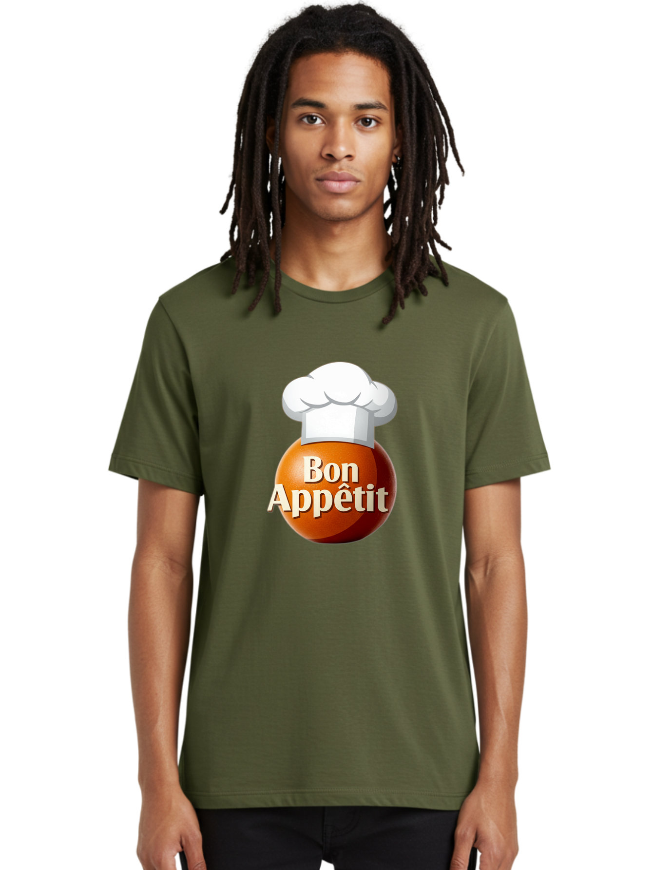 Bon-Appetit-1 Men'S Graphic Tee, 100% Cotton, Comfortable Casual Summer Wear, Machine Washable, Bon Appetit, Chef Hat, Cooking, Cuisine, Culinary Arts, Chef'S Hat, Gourmet, Fine Dining, Restaurant, Culinary Delights, Foodie, Epicure Bac676