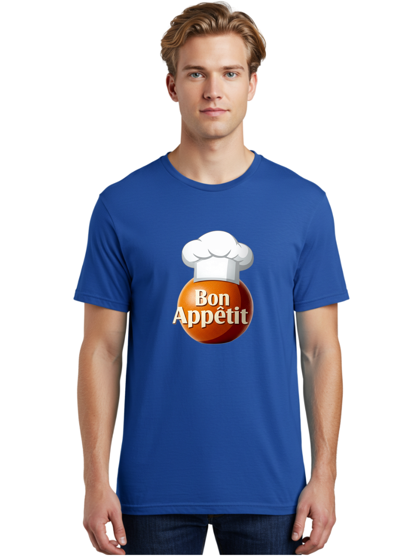 Bon-Appetit-1 Men'S Graphic Tee, 100% Cotton, Comfortable Casual Summer Wear, Machine Washable, Bon Appetit, Chef Hat, Cooking, Cuisine, Culinary Arts, Chef'S Hat, Gourmet, Fine Dining, Restaurant, Culinary Delights, Foodie, Epicure Bac676