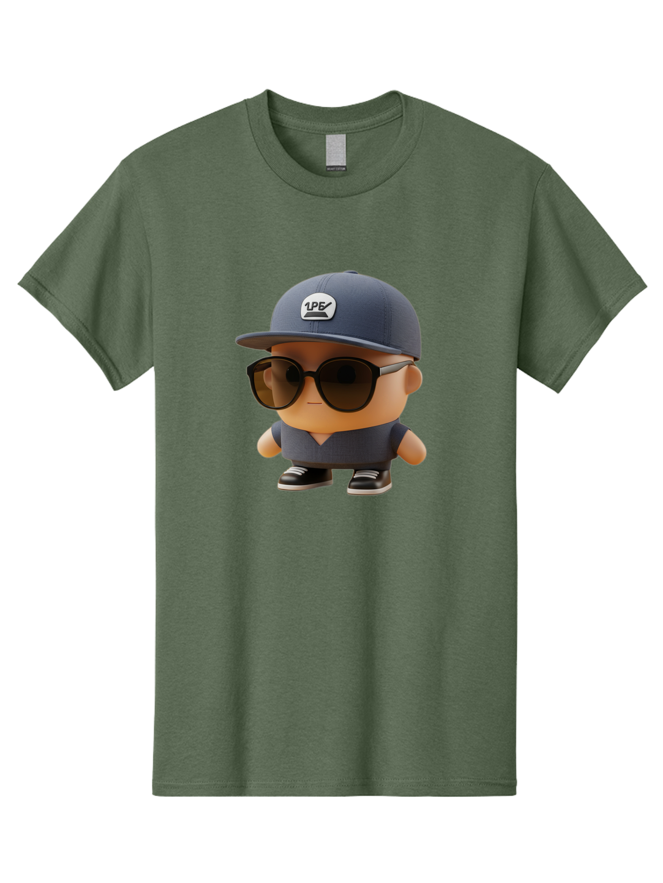 Boy Men'S Graphic Tee, 100% Cotton, Comfortable Casual Summer Wear, Machine Washable, Cartoon Character, Cool Guy, Sunglasses, Casual Wear, Trendy Outfit, 1P5 Logo, Streetwear Style, Modern Fashion, Graphic Design Bac680