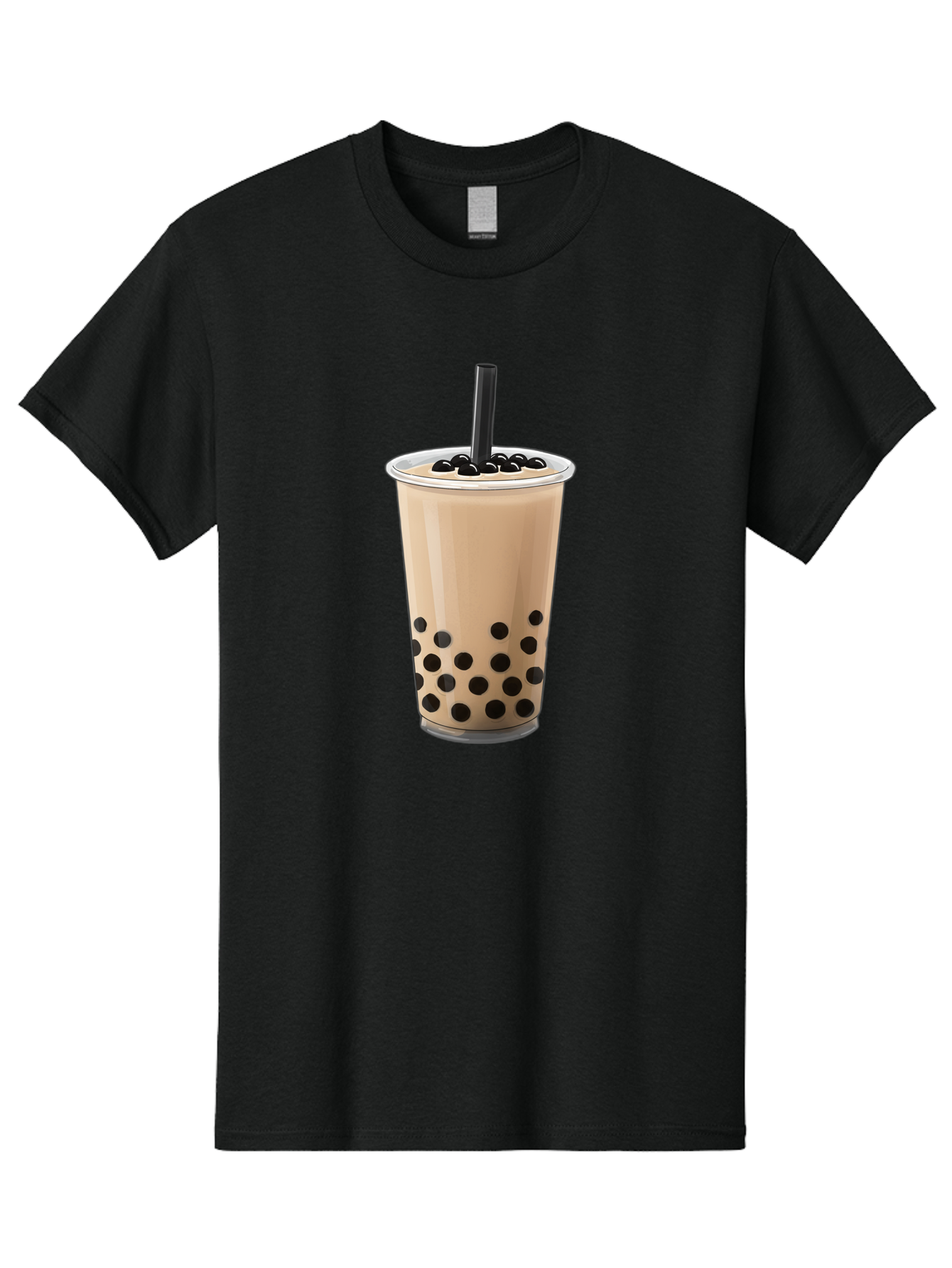 Bubble-Milk-Tea-2 Men'S Graphic Tee, 100% Cotton, Comfortable Casual Summer Wear, Machine Washable, Bubble Milk Tea, Boba Drink, Milk Tea, Tea With Boba, Boba Tea, Tapioca Pearls, Creamy Texture, Black Straw, Cold Beverage, Refreshing Drink Bac684