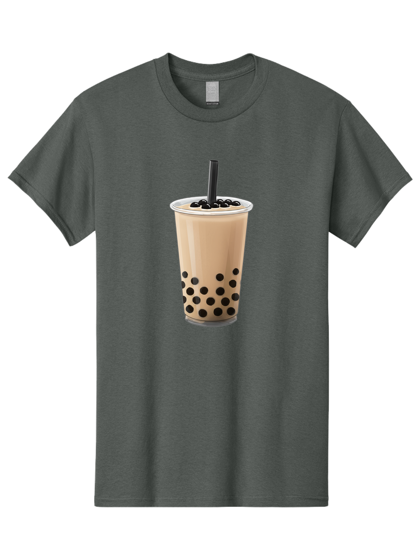 Bubble-Milk-Tea-2 Men'S Graphic Tee, 100% Cotton, Comfortable Casual Summer Wear, Machine Washable, Bubble Milk Tea, Boba Drink, Milk Tea, Tea With Boba, Boba Tea, Tapioca Pearls, Creamy Texture, Black Straw, Cold Beverage, Refreshing Drink Bac684