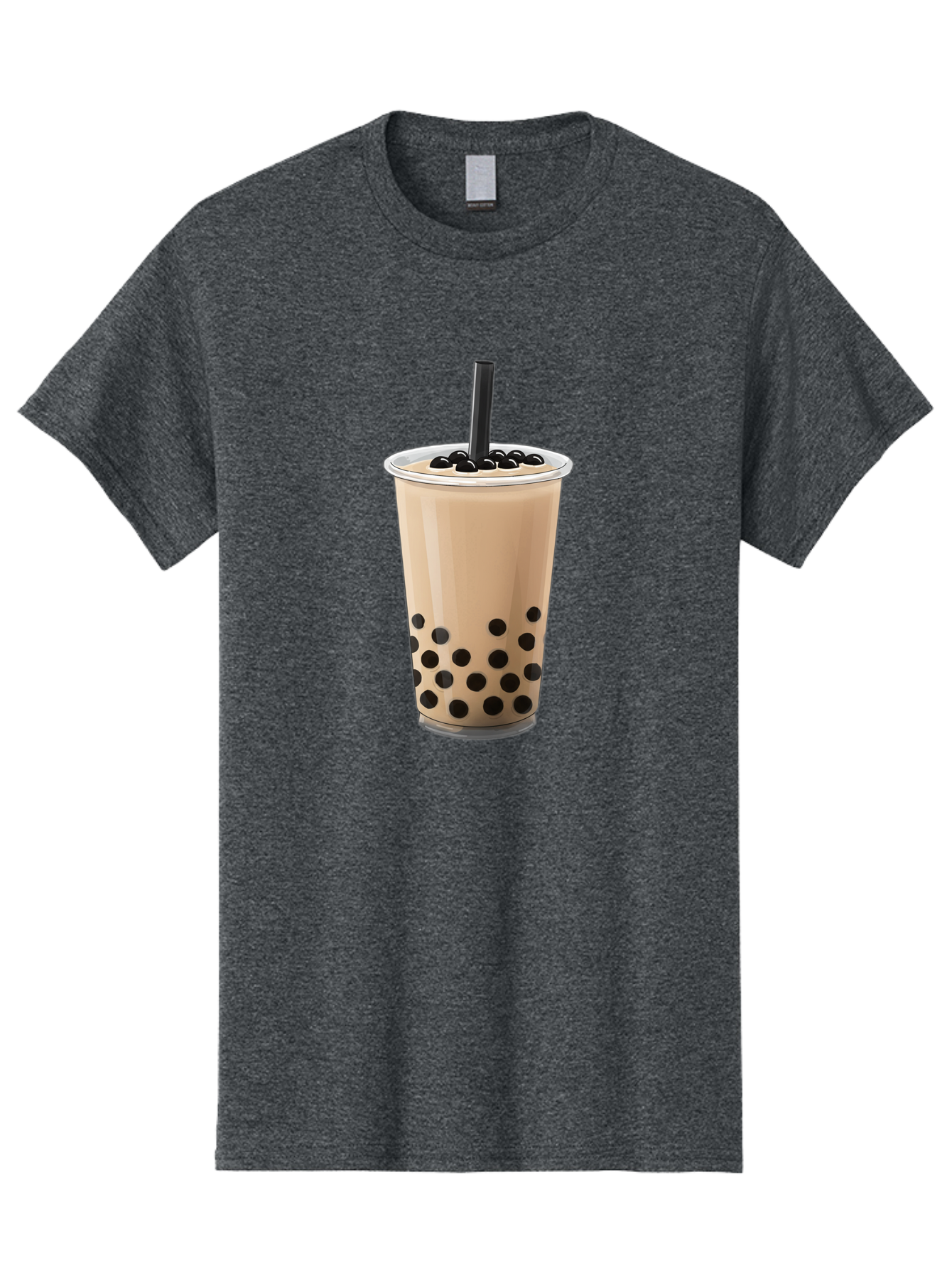 Bubble-Milk-Tea-2 Men'S Graphic Tee, 100% Cotton, Comfortable Casual Summer Wear, Machine Washable, Bubble Milk Tea, Boba Drink, Milk Tea, Tea With Boba, Boba Tea, Tapioca Pearls, Creamy Texture, Black Straw, Cold Beverage, Refreshing Drink Bac684