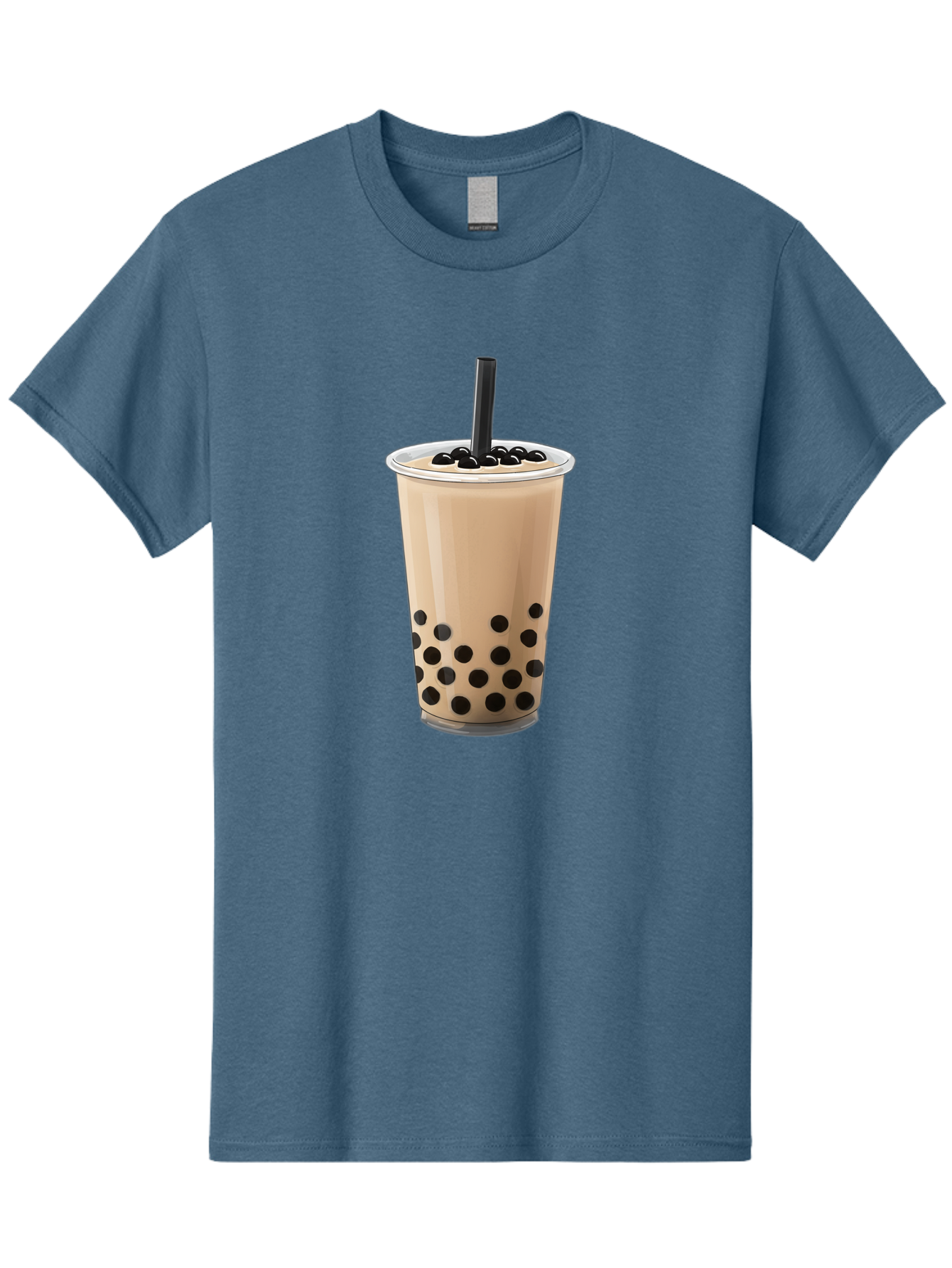 Bubble-Milk-Tea-2 Men'S Graphic Tee, 100% Cotton, Comfortable Casual Summer Wear, Machine Washable, Bubble Milk Tea, Boba Drink, Milk Tea, Tea With Boba, Boba Tea, Tapioca Pearls, Creamy Texture, Black Straw, Cold Beverage, Refreshing Drink Bac684