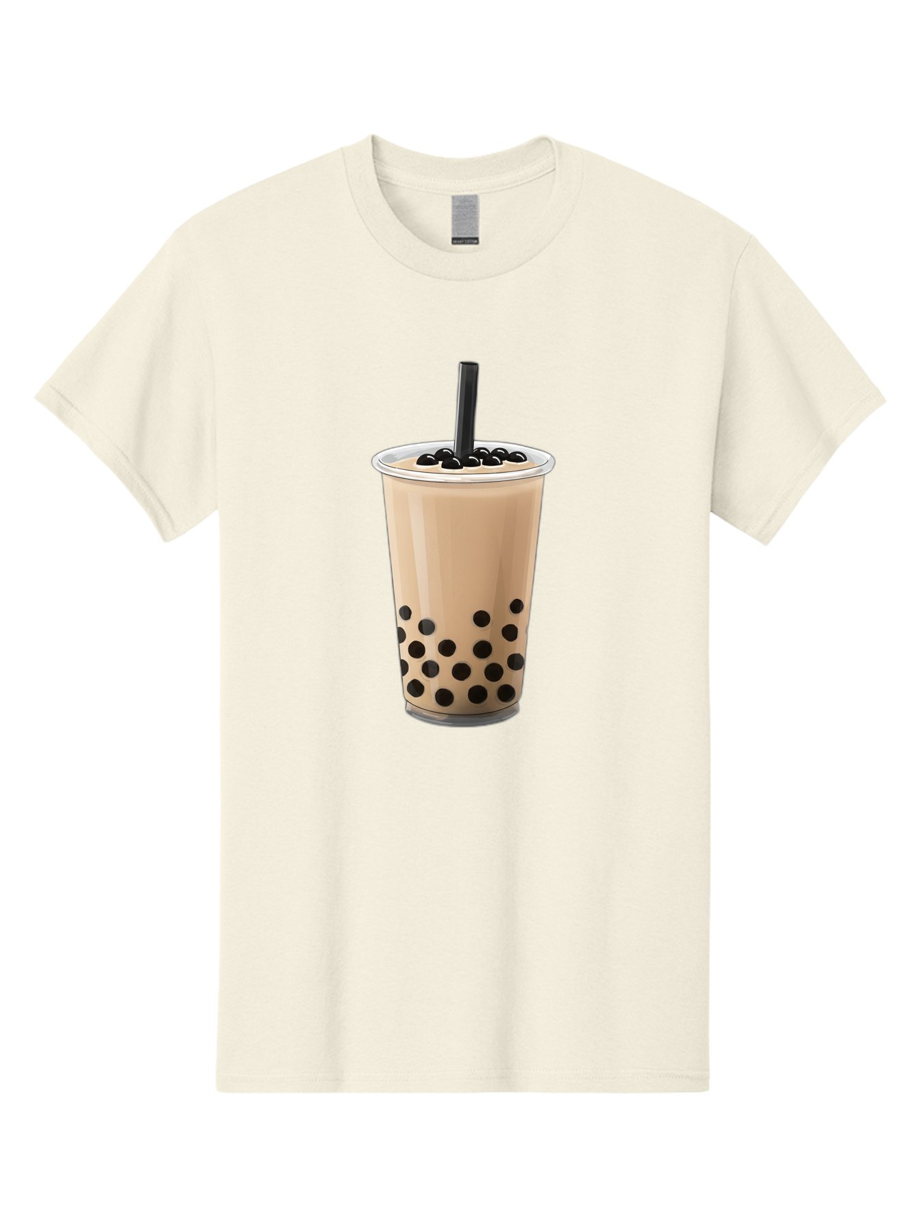 Bubble-Milk-Tea-2 Men'S Graphic Tee, 100% Cotton, Comfortable Casual Summer Wear, Machine Washable, Bubble Milk Tea, Boba Drink, Milk Tea, Tea With Boba, Boba Tea, Tapioca Pearls, Creamy Texture, Black Straw, Cold Beverage, Refreshing Drink Bac684