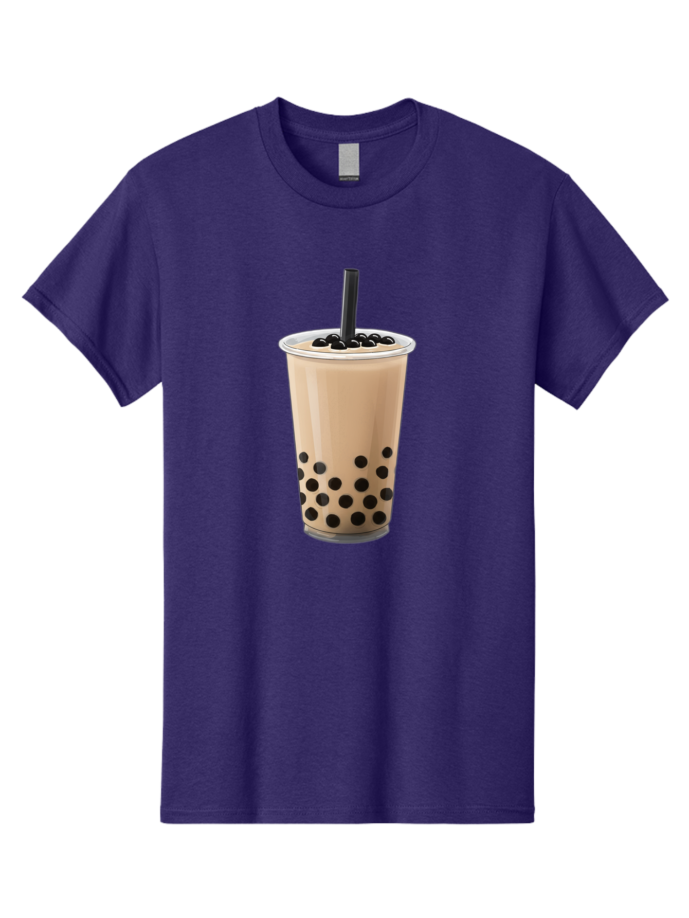 Bubble-Milk-Tea-2 Men'S Graphic Tee, 100% Cotton, Comfortable Casual Summer Wear, Machine Washable, Bubble Milk Tea, Boba Drink, Milk Tea, Tea With Boba, Boba Tea, Tapioca Pearls, Creamy Texture, Black Straw, Cold Beverage, Refreshing Drink Bac684