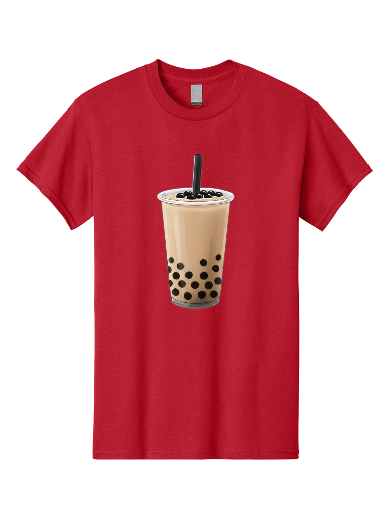 Bubble-Milk-Tea-2 Men'S Graphic Tee, 100% Cotton, Comfortable Casual Summer Wear, Machine Washable, Bubble Milk Tea, Boba Drink, Milk Tea, Tea With Boba, Boba Tea, Tapioca Pearls, Creamy Texture, Black Straw, Cold Beverage, Refreshing Drink Bac684