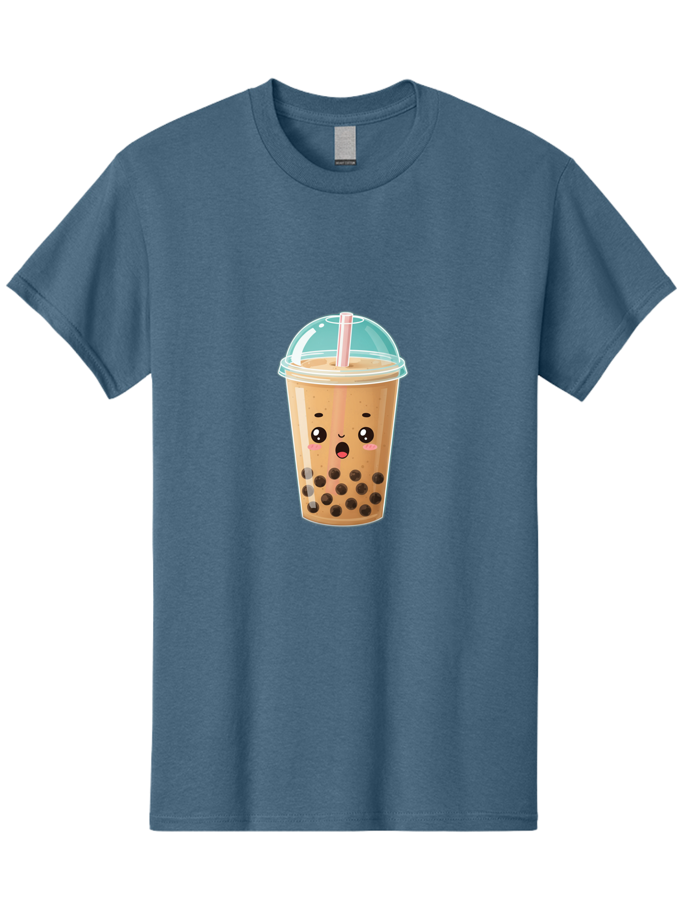 Bubble-Tea-1 Men'S Graphic Tee, 100% Cotton, Comfortable Casual Summer Wear, Machine Washable, Bubble Tea, Milk Tea, Boba Drink, Cartoon Character, Cute Face, Straw, Tapioca Pearls, Kawaii, Beverage, Refreshing Drink, Sweet Treat, Fun Design, Bac689