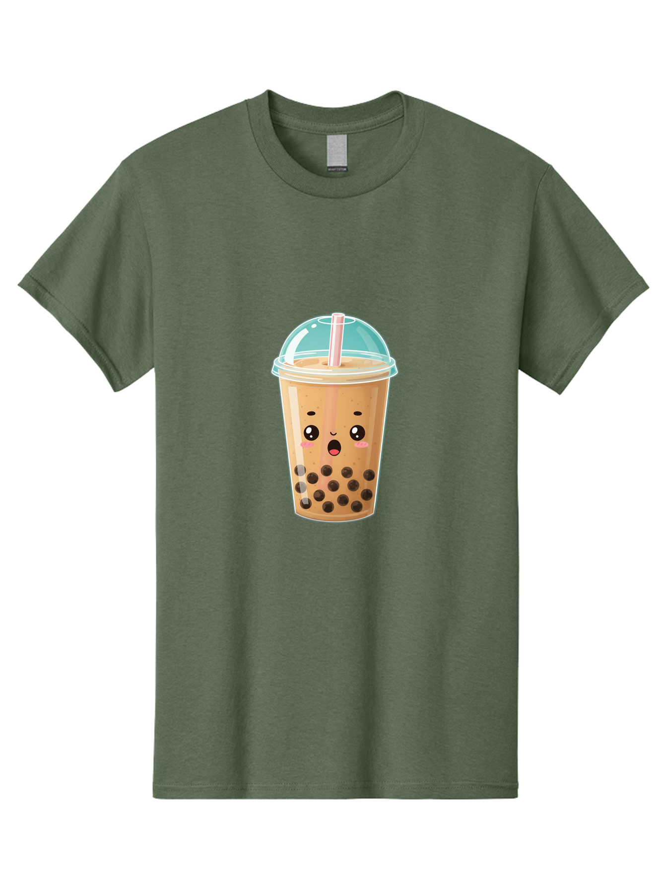 Bubble-Tea-1 Men'S Graphic Tee, 100% Cotton, Comfortable Casual Summer Wear, Machine Washable, Bubble Tea, Milk Tea, Boba Drink, Cartoon Character, Cute Face, Straw, Tapioca Pearls, Kawaii, Beverage, Refreshing Drink, Sweet Treat, Fun Design, Bac689