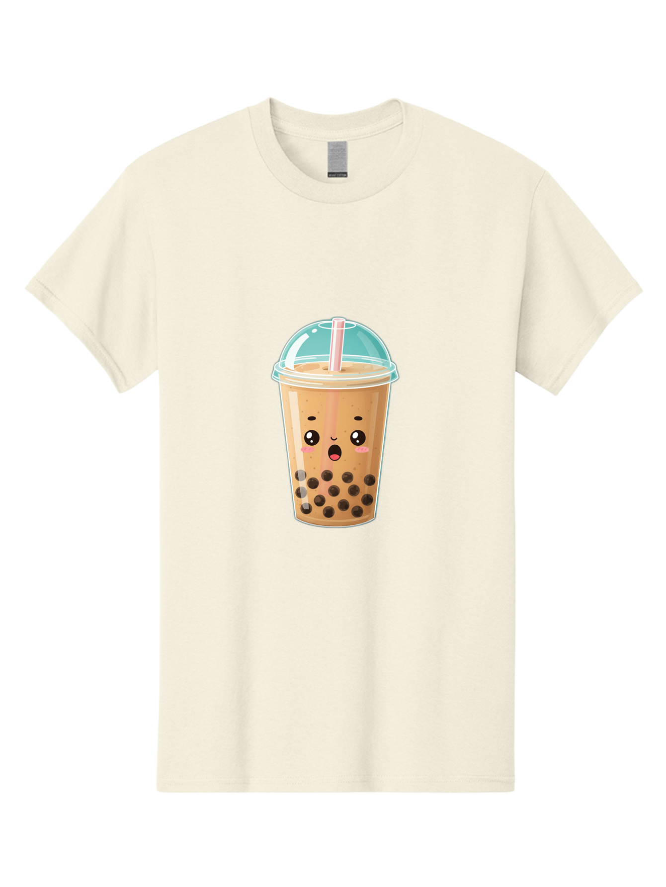Bubble-Tea-1 Men'S Graphic Tee, 100% Cotton, Comfortable Casual Summer Wear, Machine Washable, Bubble Tea, Milk Tea, Boba Drink, Cartoon Character, Cute Face, Straw, Tapioca Pearls, Kawaii, Beverage, Refreshing Drink, Sweet Treat, Fun Design, Bac689