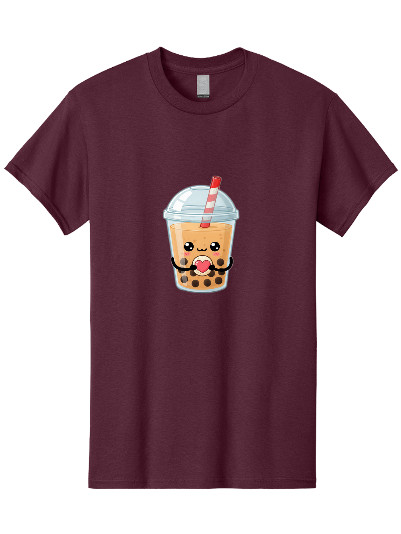 Bubble-Tea-13 Men'S Graphic Tee, 100% Cotton, Comfortable Casual Summer Wear, Machine Washable, Bubble Tea, Boba Drink, Cartoon Beverage, Cute Straw, Kawaii Culture, Heart Symbol, Playful Design, Refreshing Drink, Milk Tea, Tea Lover Bac693