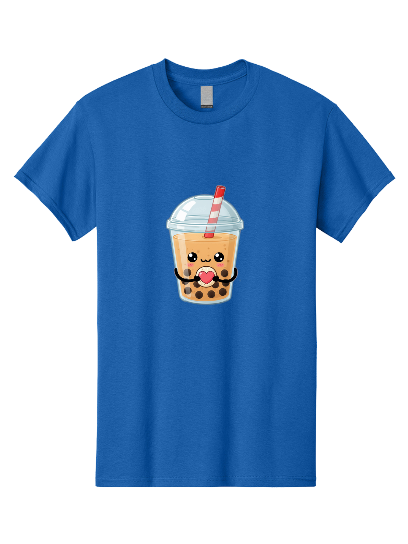 Bubble-Tea-13 Men'S Graphic Tee, 100% Cotton, Comfortable Casual Summer Wear, Machine Washable, Bubble Tea, Boba Drink, Cartoon Beverage, Cute Straw, Kawaii Culture, Heart Symbol, Playful Design, Refreshing Drink, Milk Tea, Tea Lover Bac693