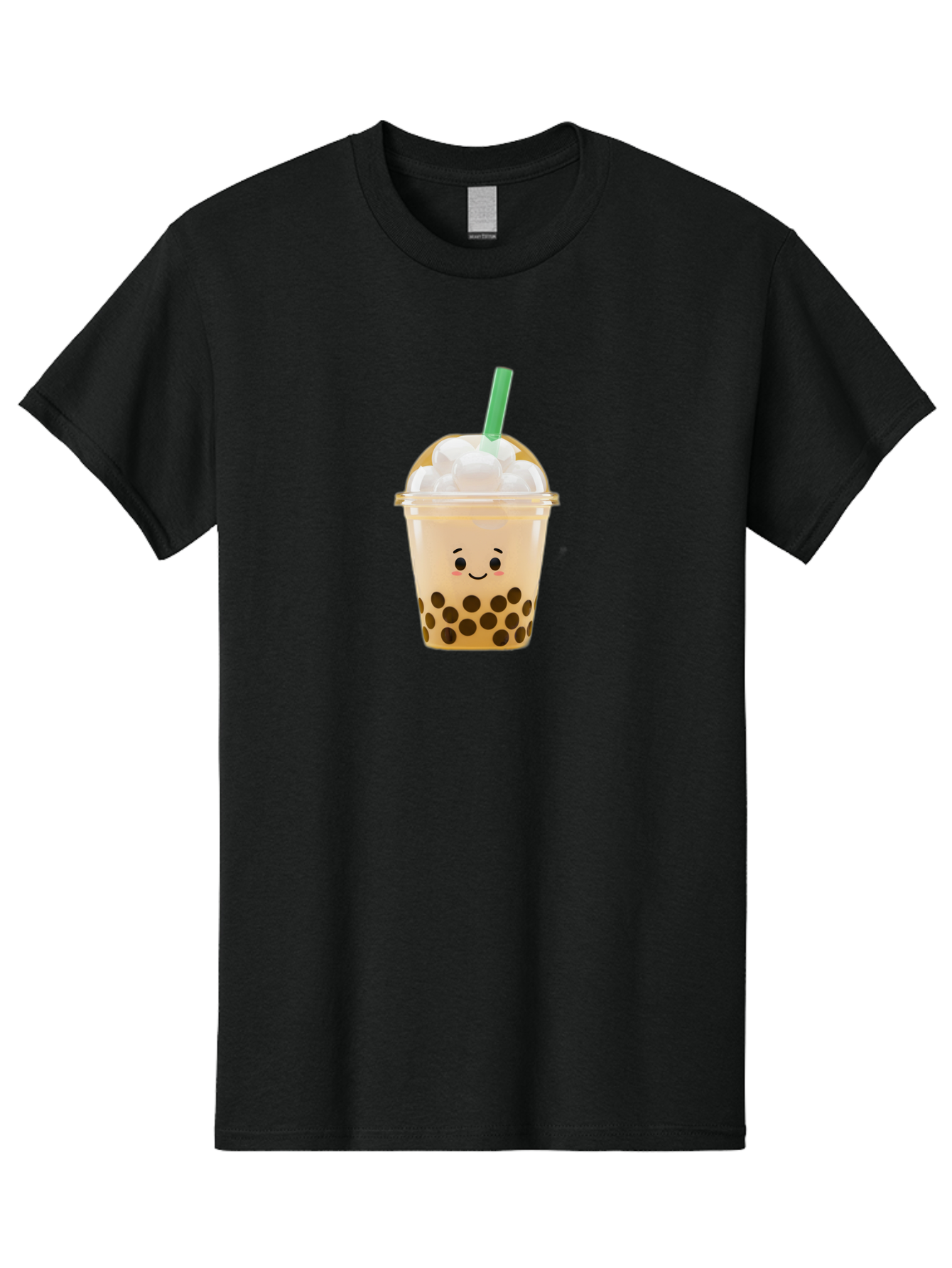 Bubble-Tea-15 Men'S Graphic Tee, 100% Cotton, Comfortable Casual Summer Wear, Machine Washable, Bubble Tea, Boba Drink, Milk Tea, Tapioca Pearls, Whipped Cream, Straw, Kawaii, Cute, Cartoon, Smiling Face, Adorable, Fun, Tasty, Refreshing, Bac695