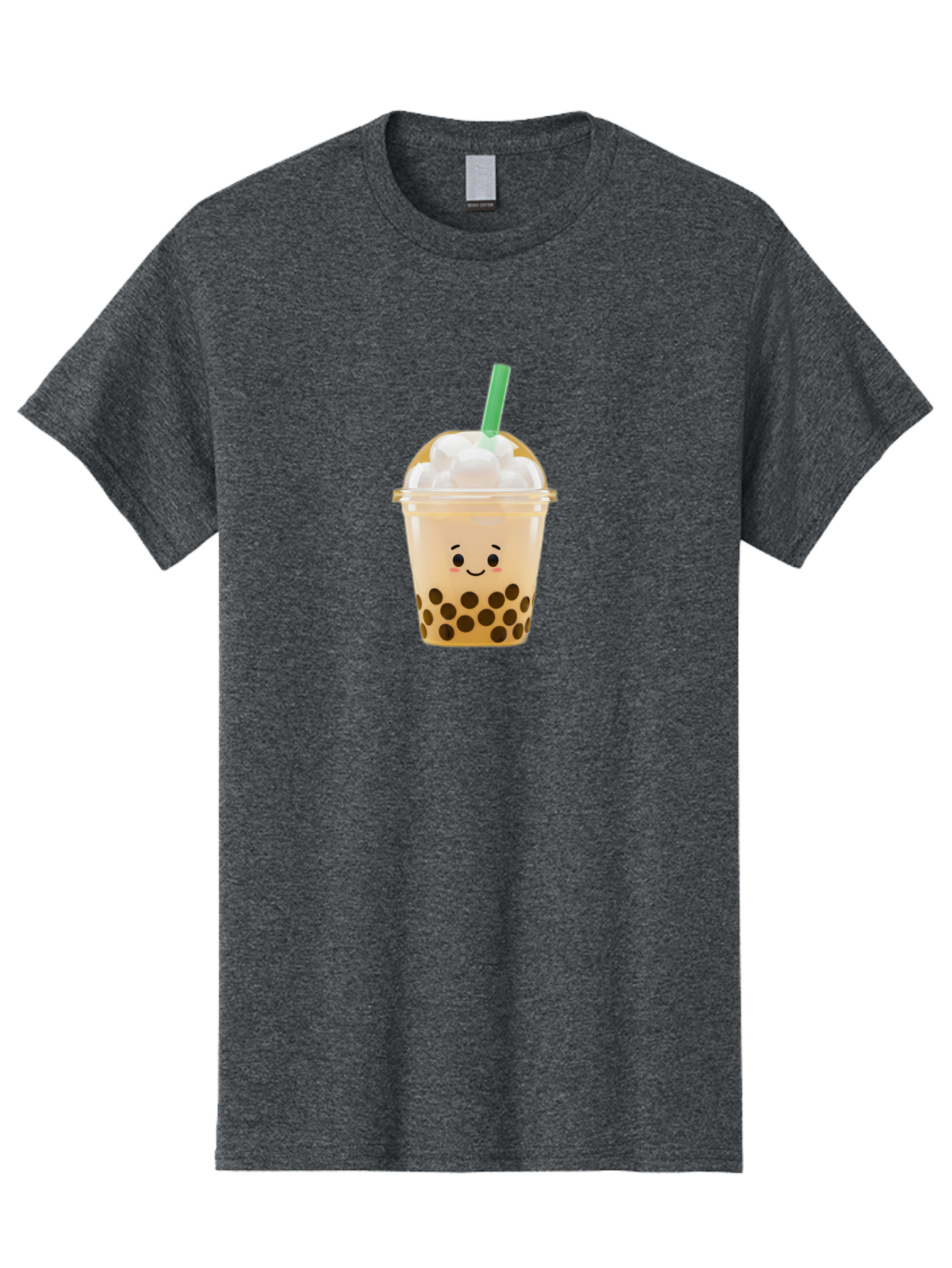 Bubble-Tea-15 Men'S Graphic Tee, 100% Cotton, Comfortable Casual Summer Wear, Machine Washable, Bubble Tea, Boba Drink, Milk Tea, Tapioca Pearls, Whipped Cream, Straw, Kawaii, Cute, Cartoon, Smiling Face, Adorable, Fun, Tasty, Refreshing, Bac695