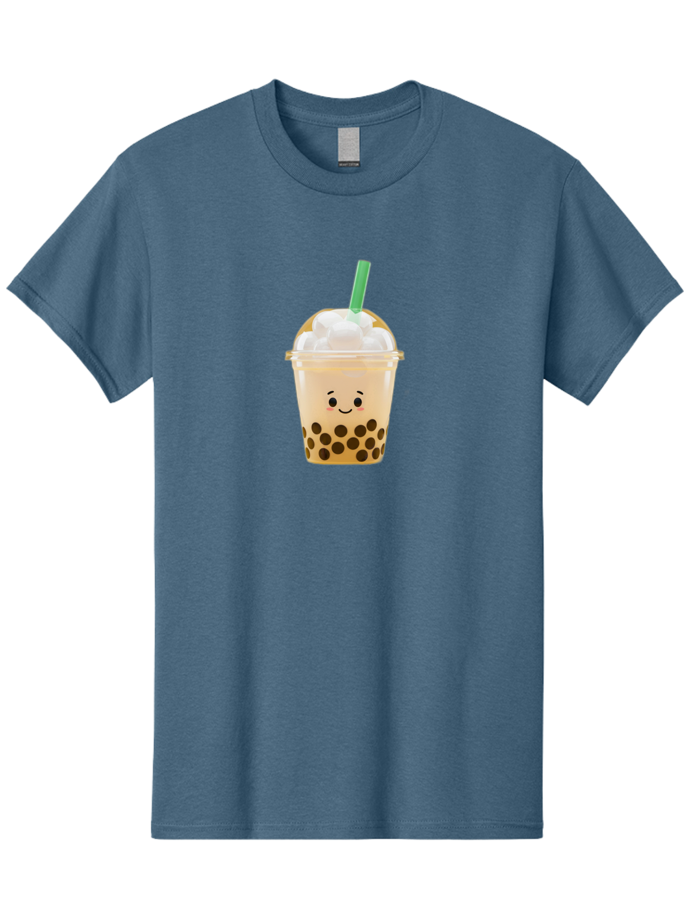 Bubble-Tea-15 Men'S Graphic Tee, 100% Cotton, Comfortable Casual Summer Wear, Machine Washable, Bubble Tea, Boba Drink, Milk Tea, Tapioca Pearls, Whipped Cream, Straw, Kawaii, Cute, Cartoon, Smiling Face, Adorable, Fun, Tasty, Refreshing, Bac695