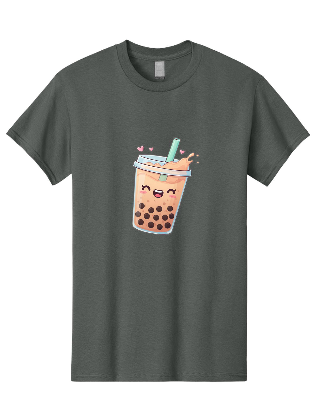 Bubble-Tea-16 Men'S Graphic Tee, 100% Cotton, Comfortable Casual Summer Wear, Machine Washable, Boba Tea, Bubble Tea, Kawaii Drink, Cute Cartoon Beverage, Tea With Boba, Smiling Milk Tea, Adorable Drink, Tea Lover, Boba Love, Refreshing Drink Bac696