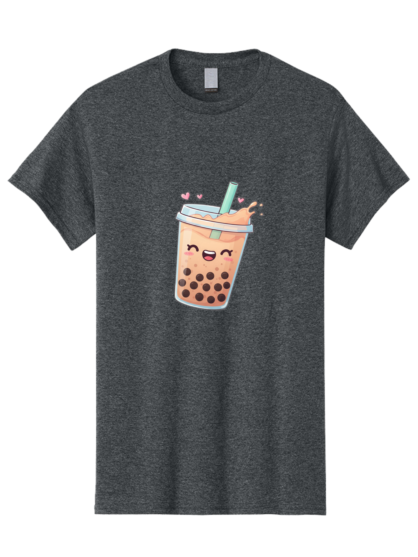 Bubble-Tea-16 Men'S Graphic Tee, 100% Cotton, Comfortable Casual Summer Wear, Machine Washable, Boba Tea, Bubble Tea, Kawaii Drink, Cute Cartoon Beverage, Tea With Boba, Smiling Milk Tea, Adorable Drink, Tea Lover, Boba Love, Refreshing Drink Bac696
