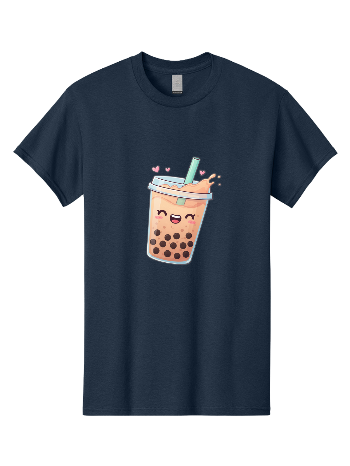 Bubble-Tea-16 Men'S Graphic Tee, 100% Cotton, Comfortable Casual Summer Wear, Machine Washable, Boba Tea, Bubble Tea, Kawaii Drink, Cute Cartoon Beverage, Tea With Boba, Smiling Milk Tea, Adorable Drink, Tea Lover, Boba Love, Refreshing Drink Bac696