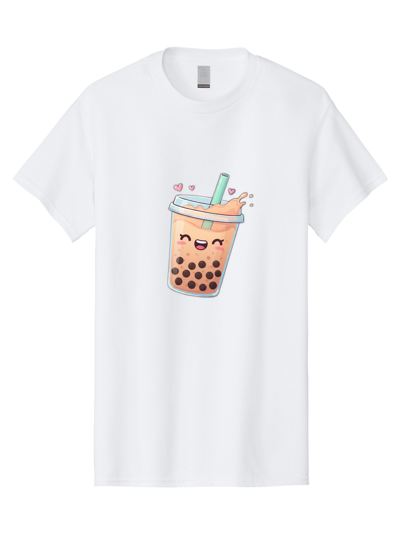 Bubble-Tea-16 Men'S Graphic Tee, 100% Cotton, Comfortable Casual Summer Wear, Machine Washable, Boba Tea, Bubble Tea, Kawaii Drink, Cute Cartoon Beverage, Tea With Boba, Smiling Milk Tea, Adorable Drink, Tea Lover, Boba Love, Refreshing Drink Bac696