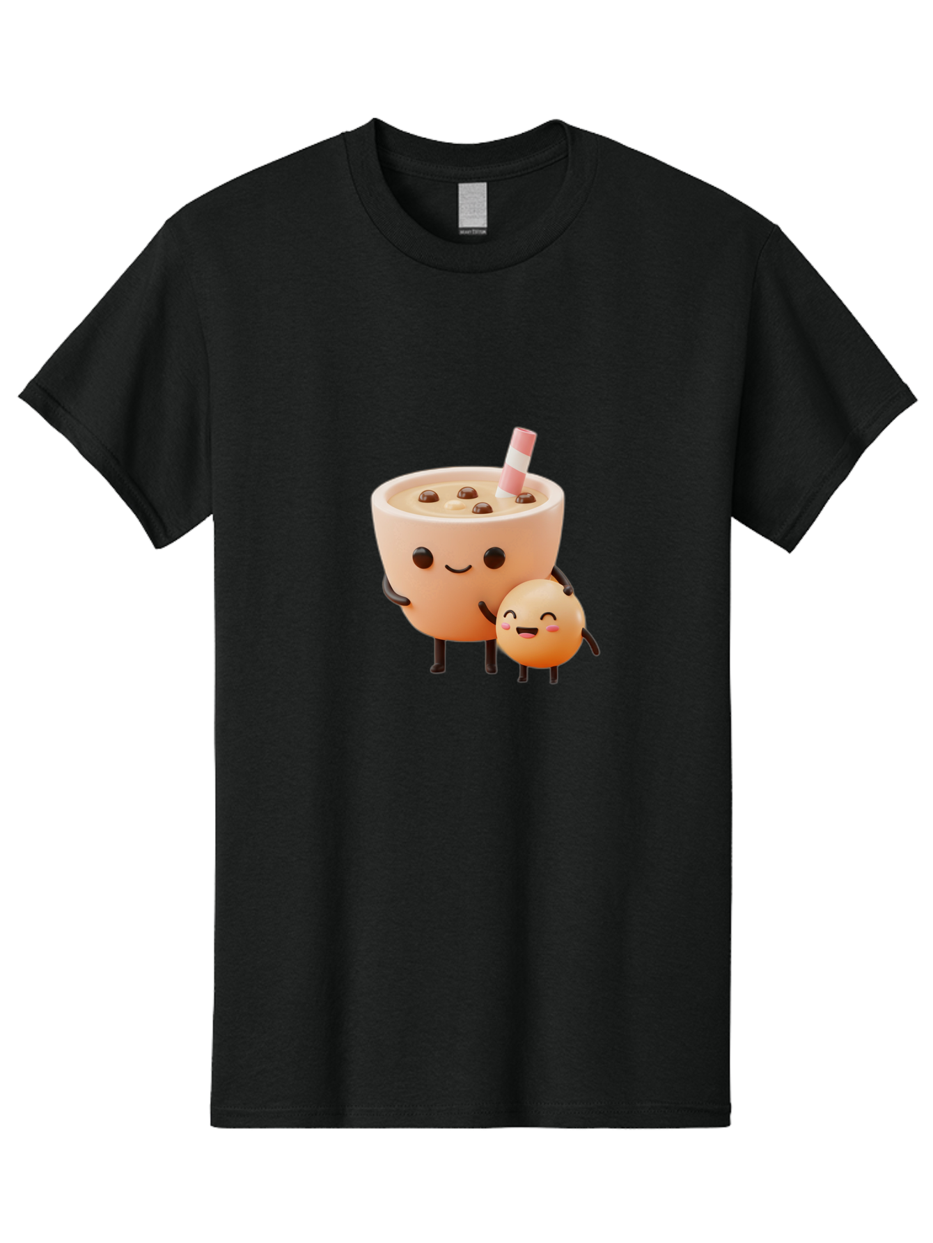 Bubble-Tea-18 Men'S Graphic Tee, 100% Cotton, Comfortable Casual Summer Wear, Machine Washable, Cartoon Boba Tea, Smiling Tea Cup, Boba Friends, Kawaii Characters, Milk Tea, Tapioca Pearls, Adorable Illustration, Funny Bubble Tea Bac698