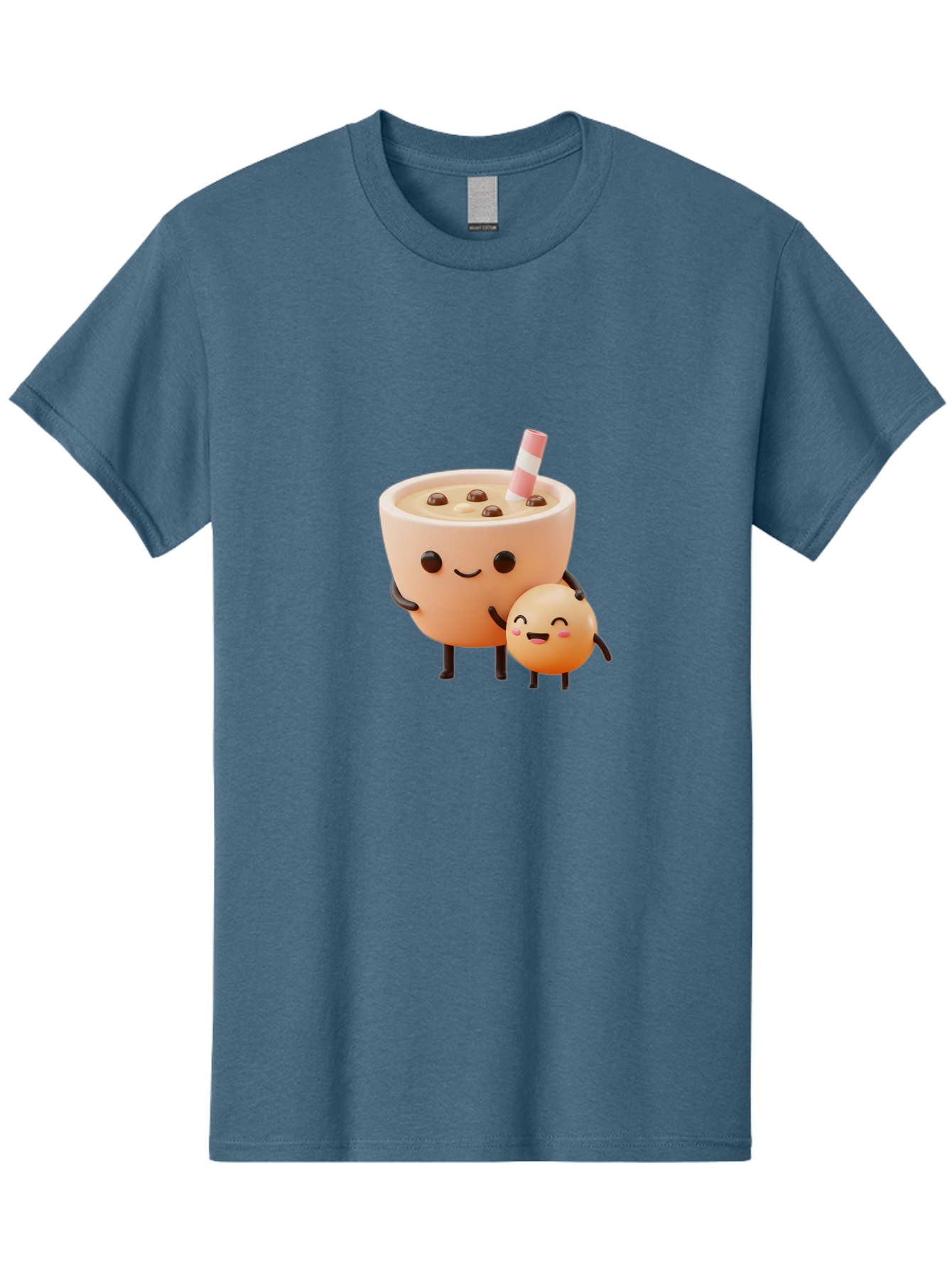 Bubble-Tea-18 Men'S Graphic Tee, 100% Cotton, Comfortable Casual Summer Wear, Machine Washable, Cartoon Boba Tea, Smiling Tea Cup, Boba Friends, Kawaii Characters, Milk Tea, Tapioca Pearls, Adorable Illustration, Funny Bubble Tea Bac698